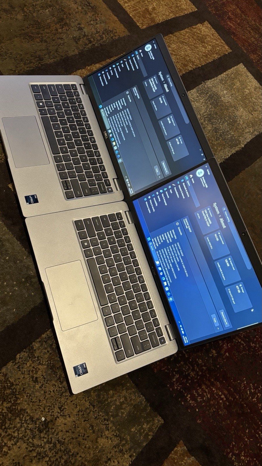 Two Dell Precision 3480 14″ i5-1350P 16GB 512GB SSD Win11 Iris Xe Silver