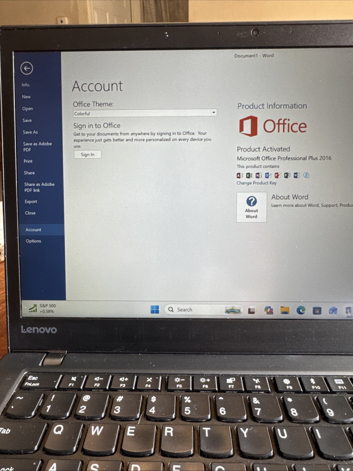 Lenovo ThinkPad T470s 14″ Intel i7-6600U 8GB Ram 256 SSD Laptop Win 10 w/Office