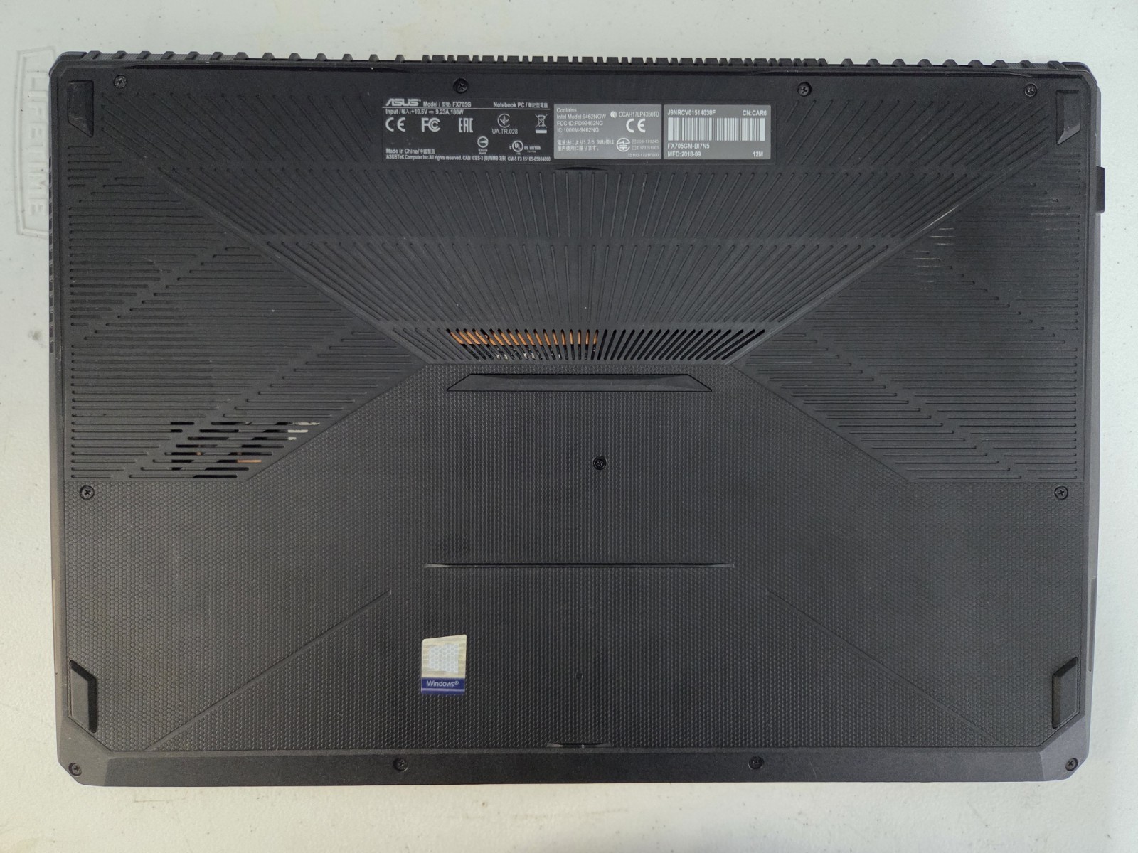 ASUS TUF LAPTOP (FX705G) (For Parts/Repair)