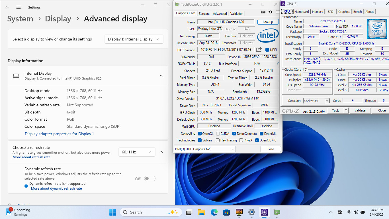 Dell VOSTRO 3480 14″ HD I5-8265U 256GB SSD 8GB W11 Webcam *READ*