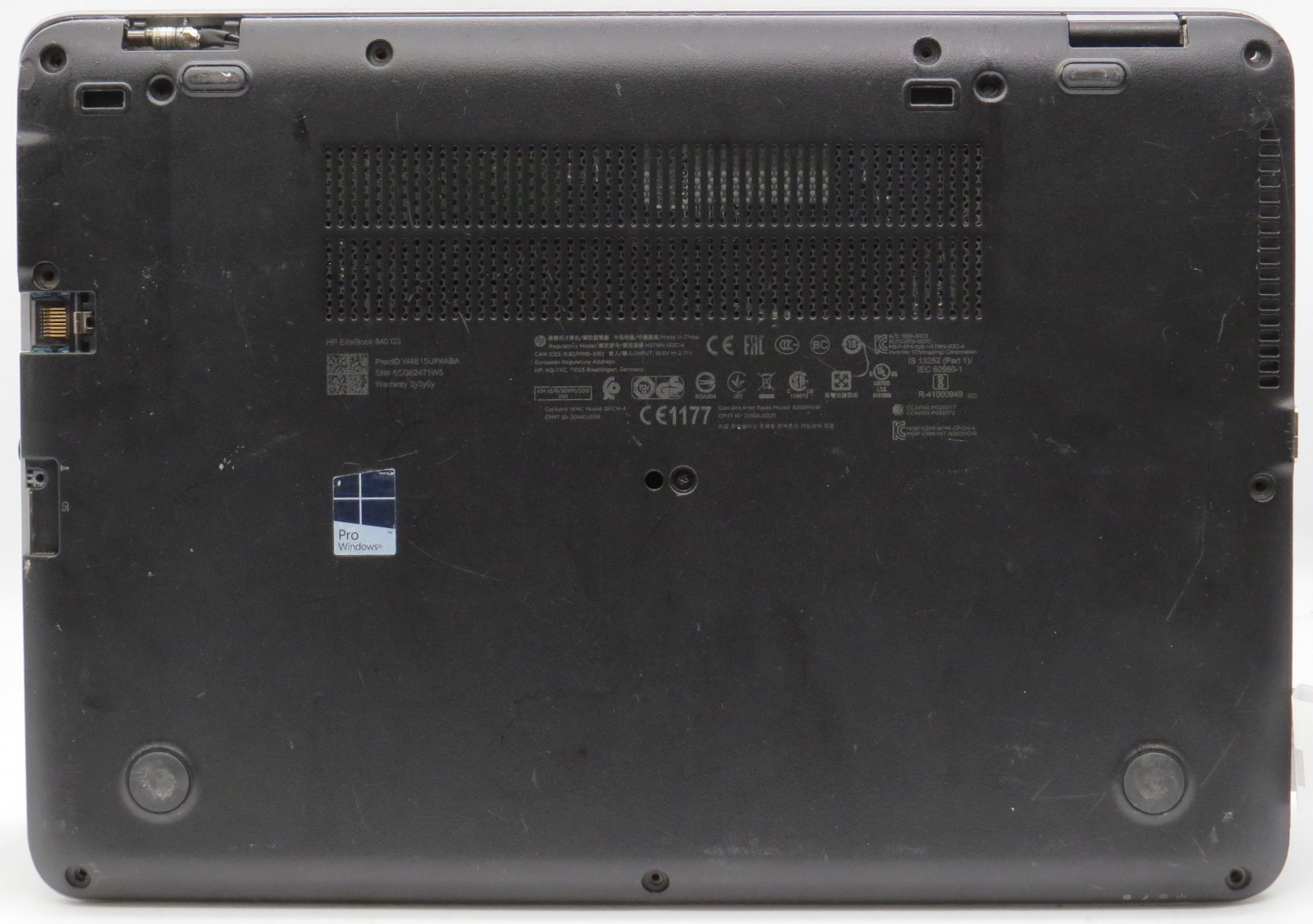 HP EliteBook 840 G3 i5-6300U @ 2.4 GHz 4GB RAM No SSD No OS w/ AC