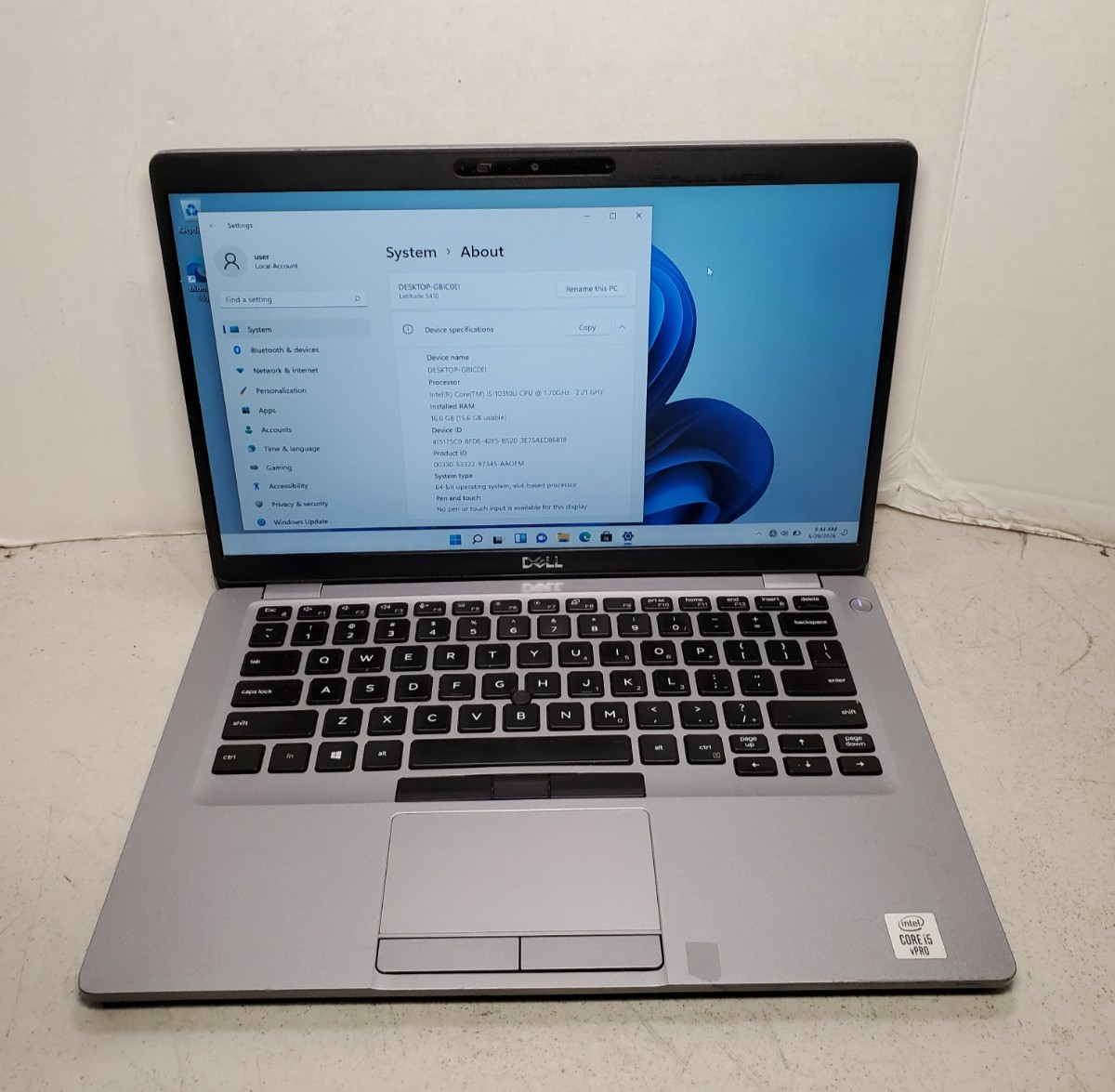 Dell Latitude 5410 14″ Laptop i5-10310u 1.6GHz 16GB RAM 256GB SSD Win11 #69