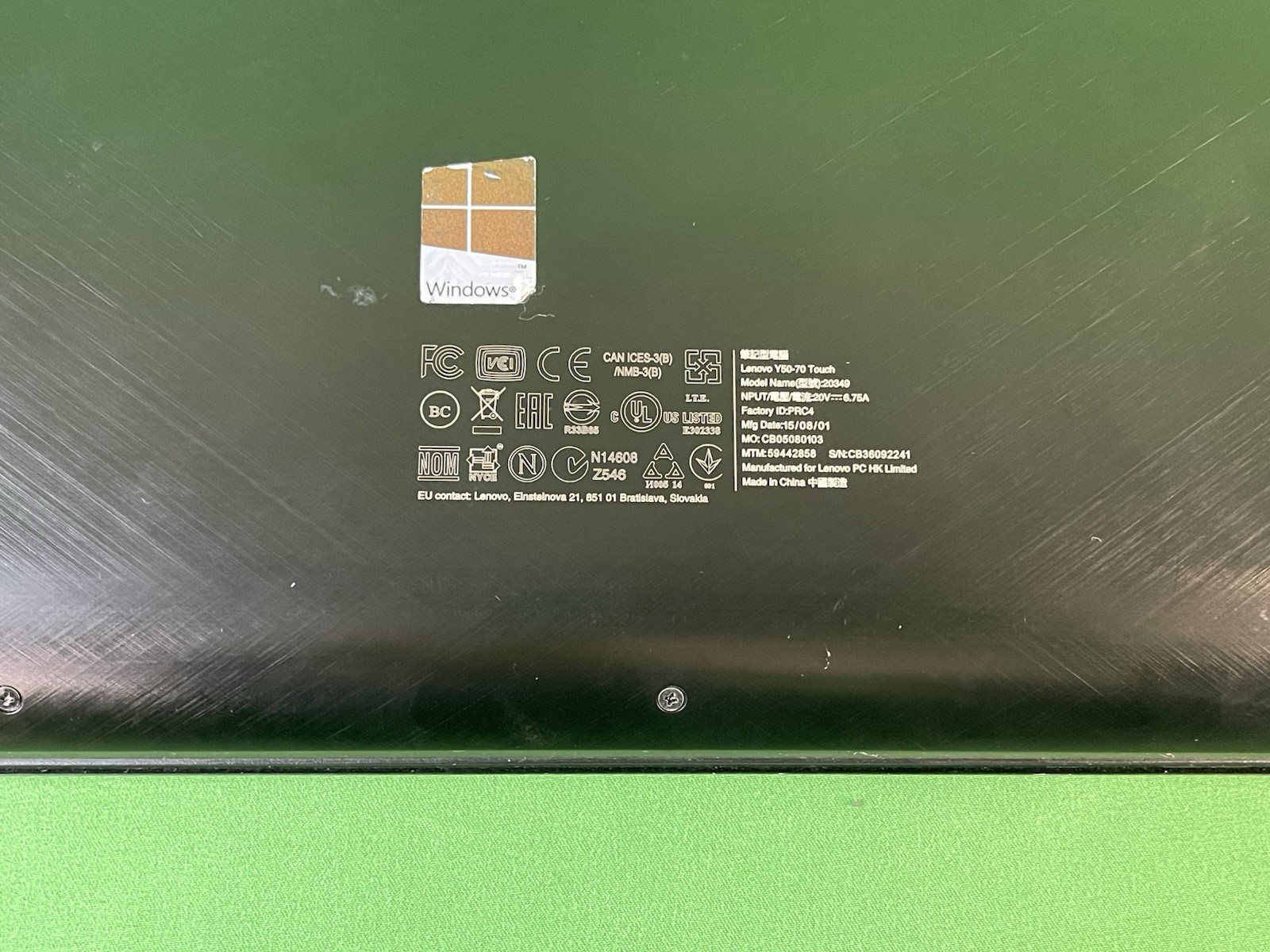 Lenovo Y50 Touch 15.6″ FHD Gaming Laptop i7-4720HQ 8GB RAM, 1TB, GTX 960M Win 10
