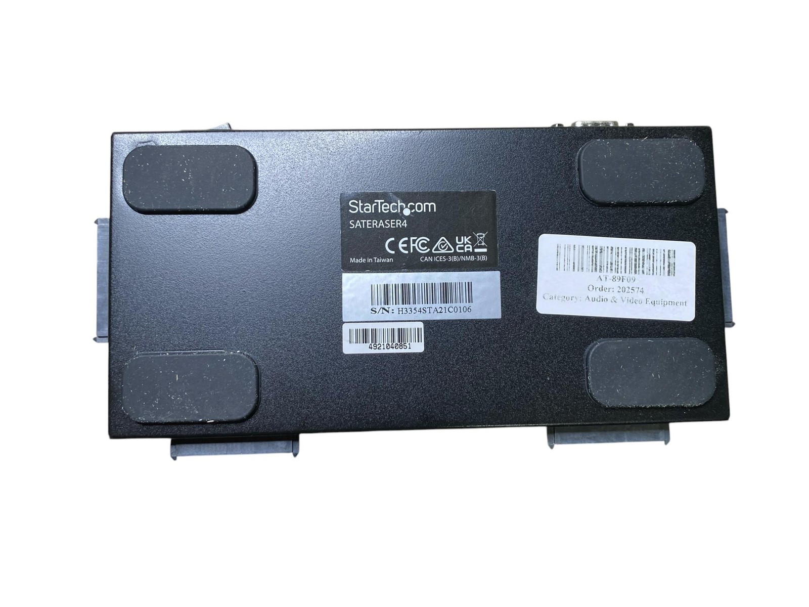 StarTech SATERASER4 Hard Drive Eraser Grade C