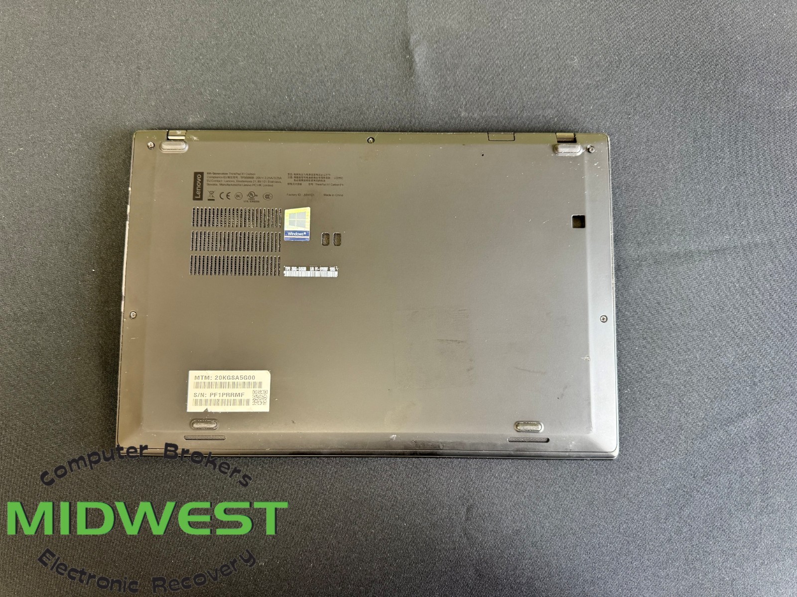 Lenovo ThinkPad X1 Carbon 6th Gen i7-8650U 1.9GHz 16GB RAM (NO OS/HDD/SSD)
