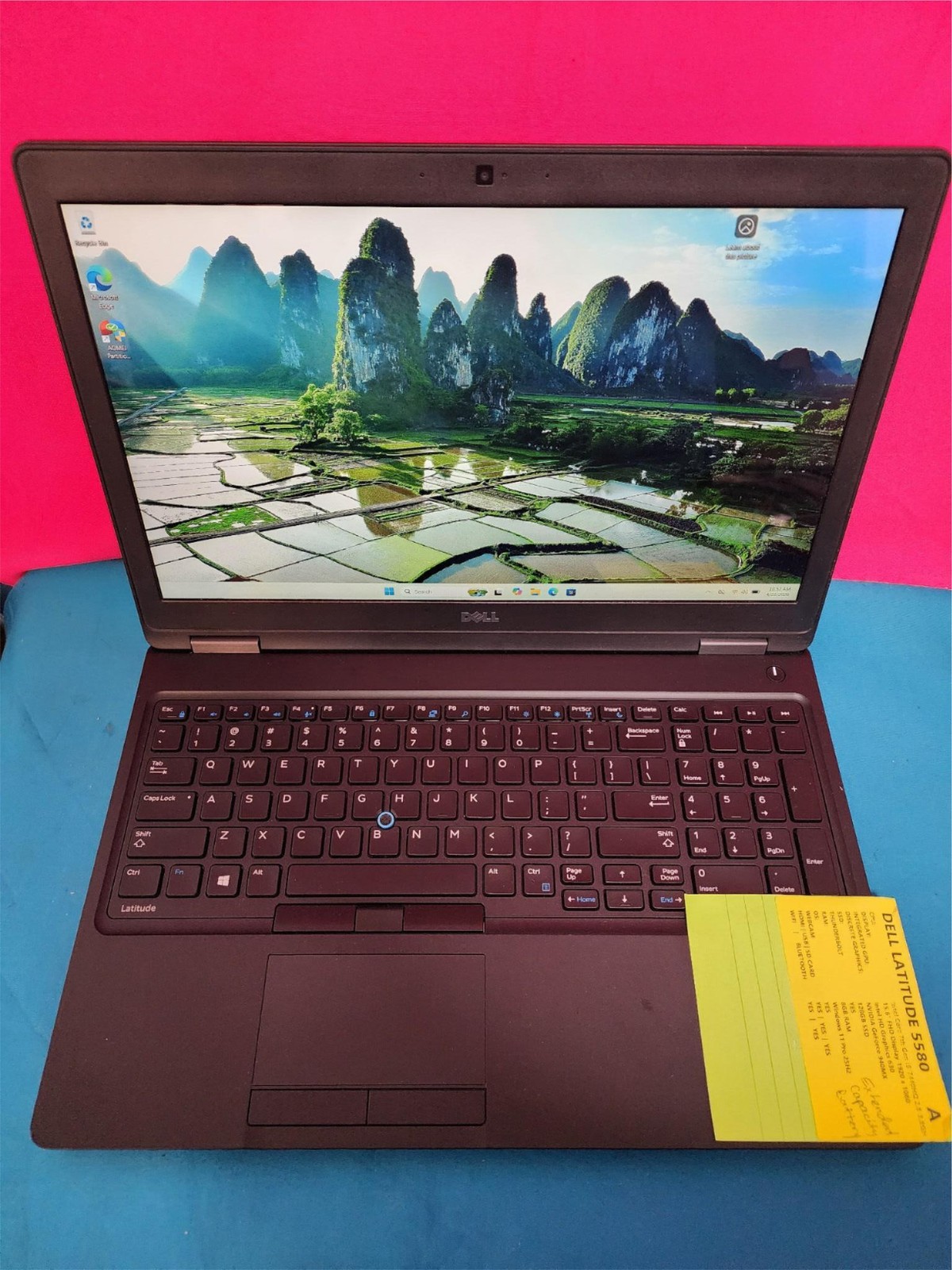 TOUCH Dell Latitude 5580 15.6″ FHD i5 8GB 128GB Thunderbolt EXT Battery Win11Pro