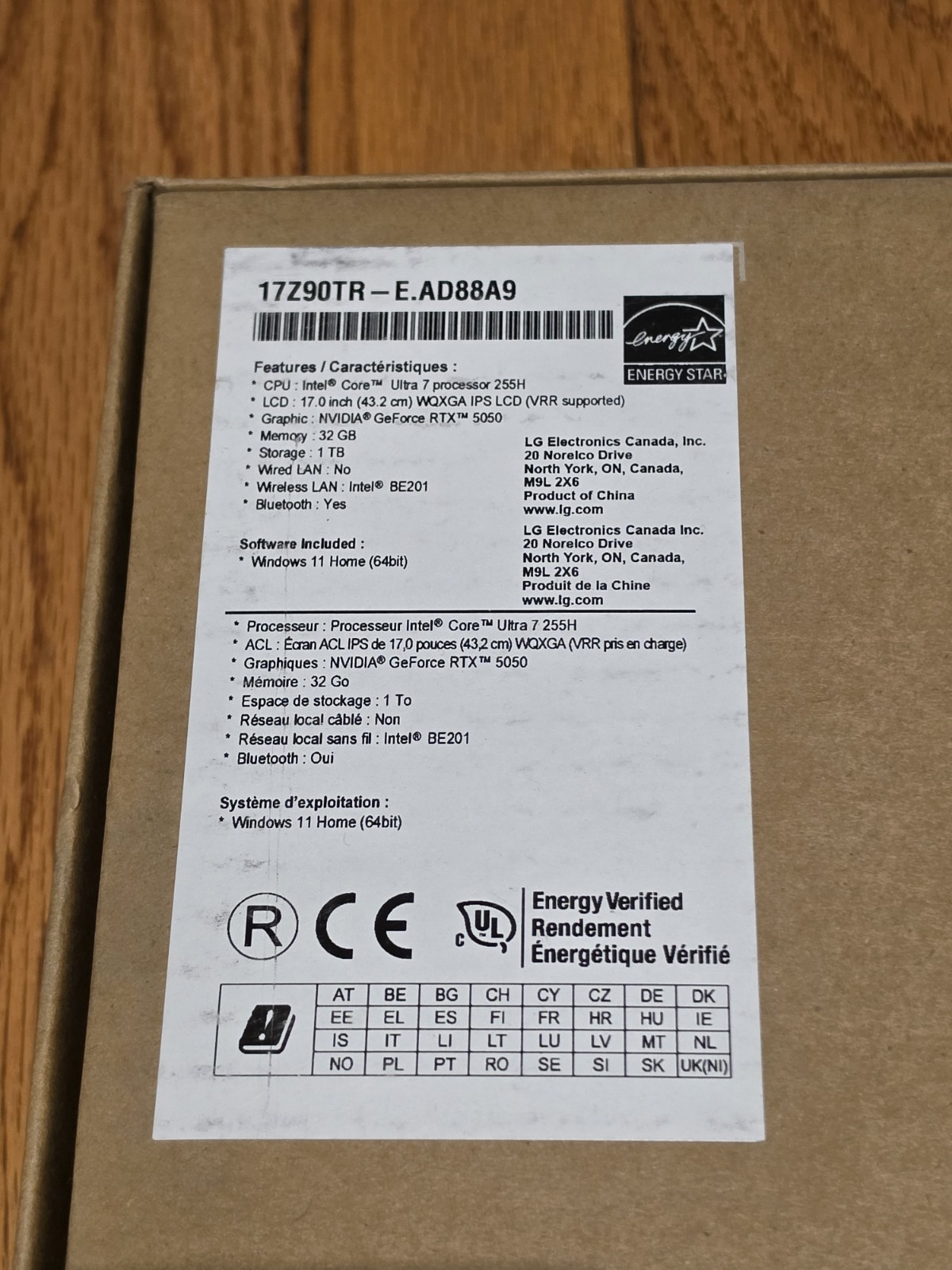 Sealed! 17″ QHD+ LG Gram Pro Laptop, Ultra 7 255H, 32GB, 1 TB, NVIDIA RTX 5050