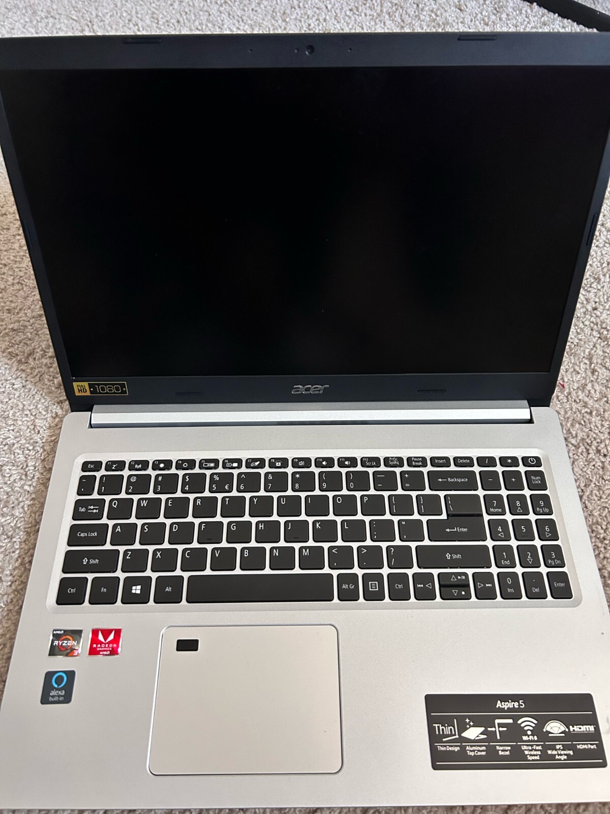 Acer Aspire 5 A515-46-R14K 15.6″ (128GB SSD, AMD Ryzen 3 3350U, 2.1GHz, 4GB RAM)