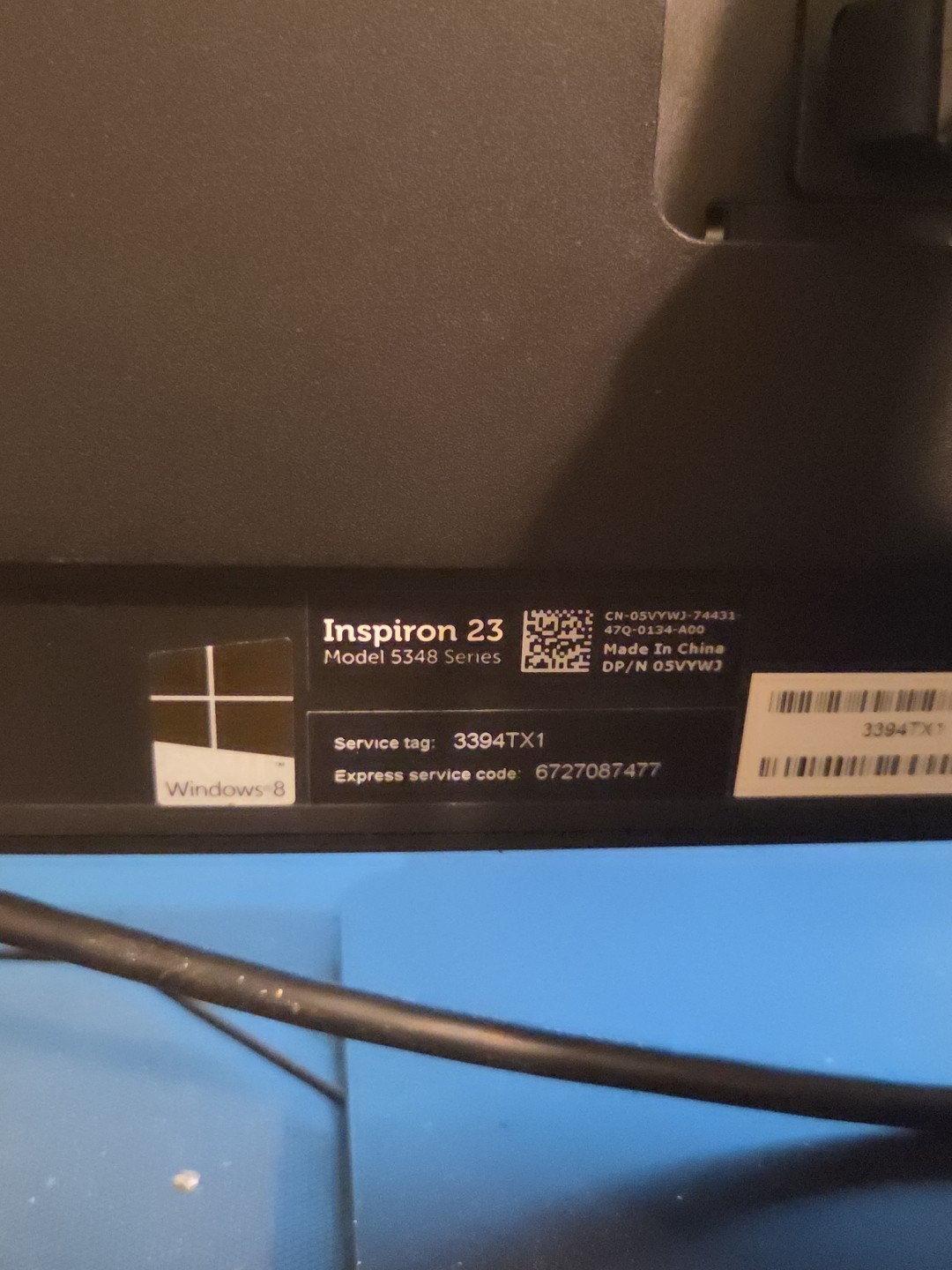 dell inspiron 23 Aio Desktop Touch Scren 1tb Icore 7 4790s