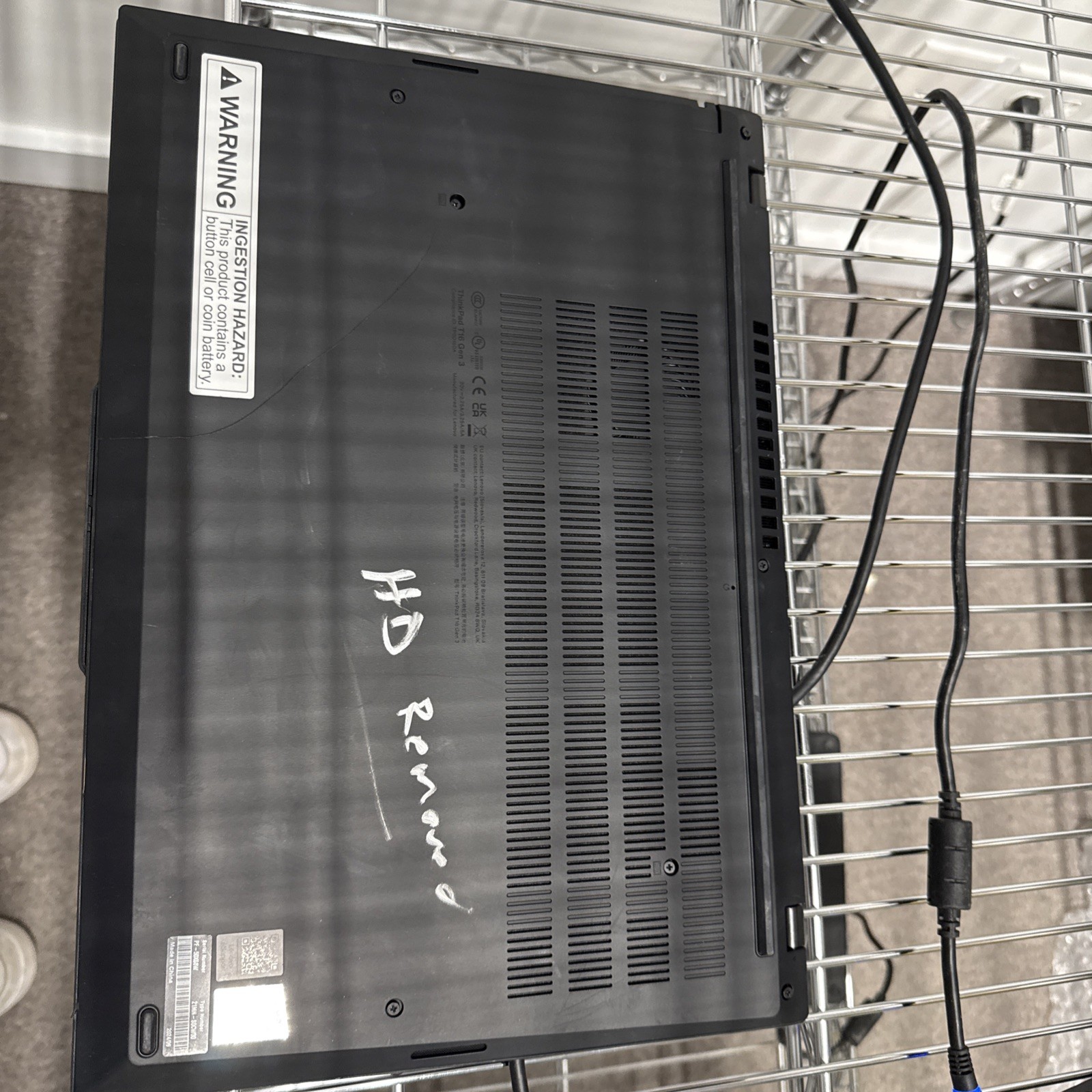 Lenovo Thinkpad T16 Gen 3 16″ Core Ultra 5 125U 8GB Ram NO SSD BROKEN SCREEN