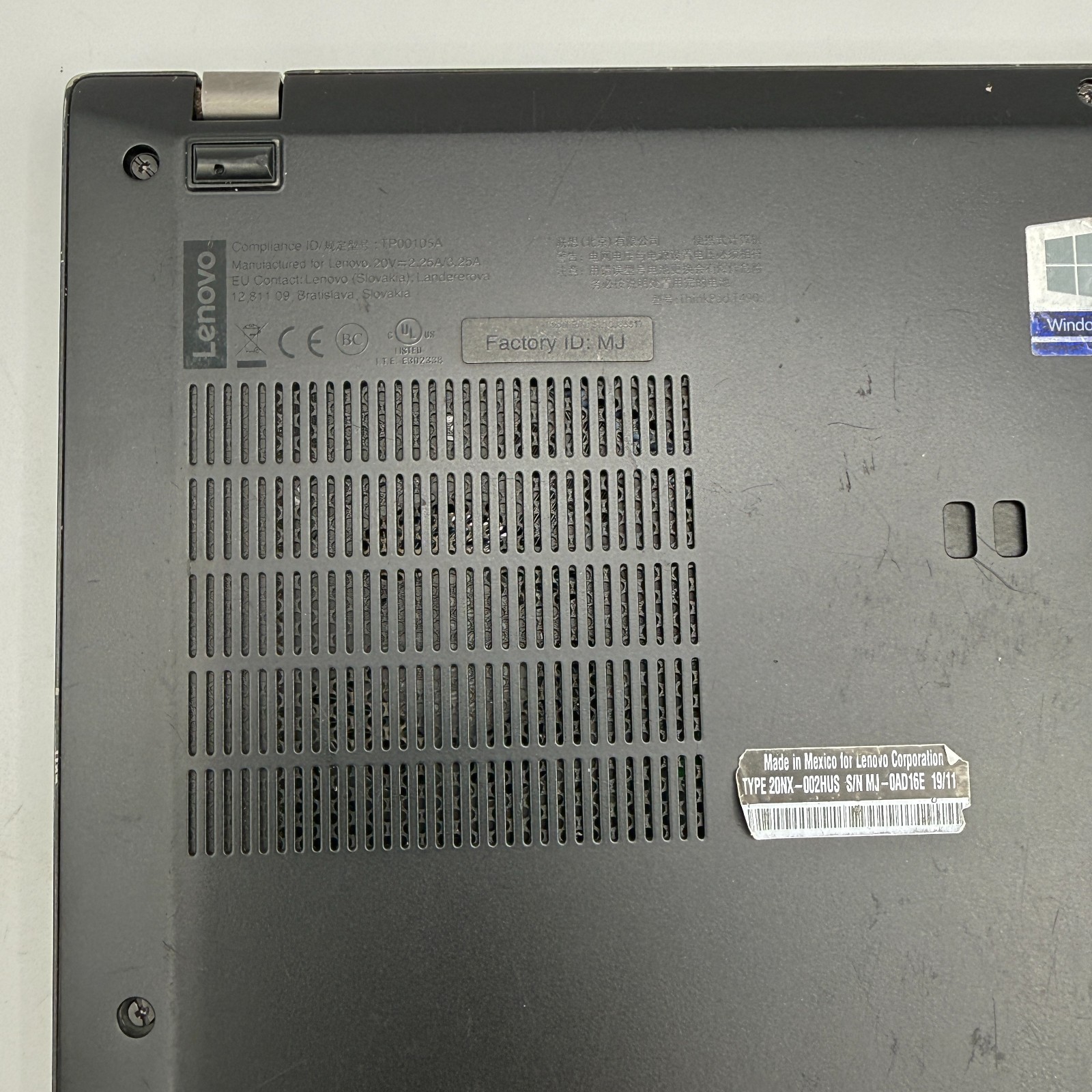 Lenovo ThinkPad T490s 14″ i7-8565U 16GB RAM 256GB SSD Win11 Pro Fingerprin Fair