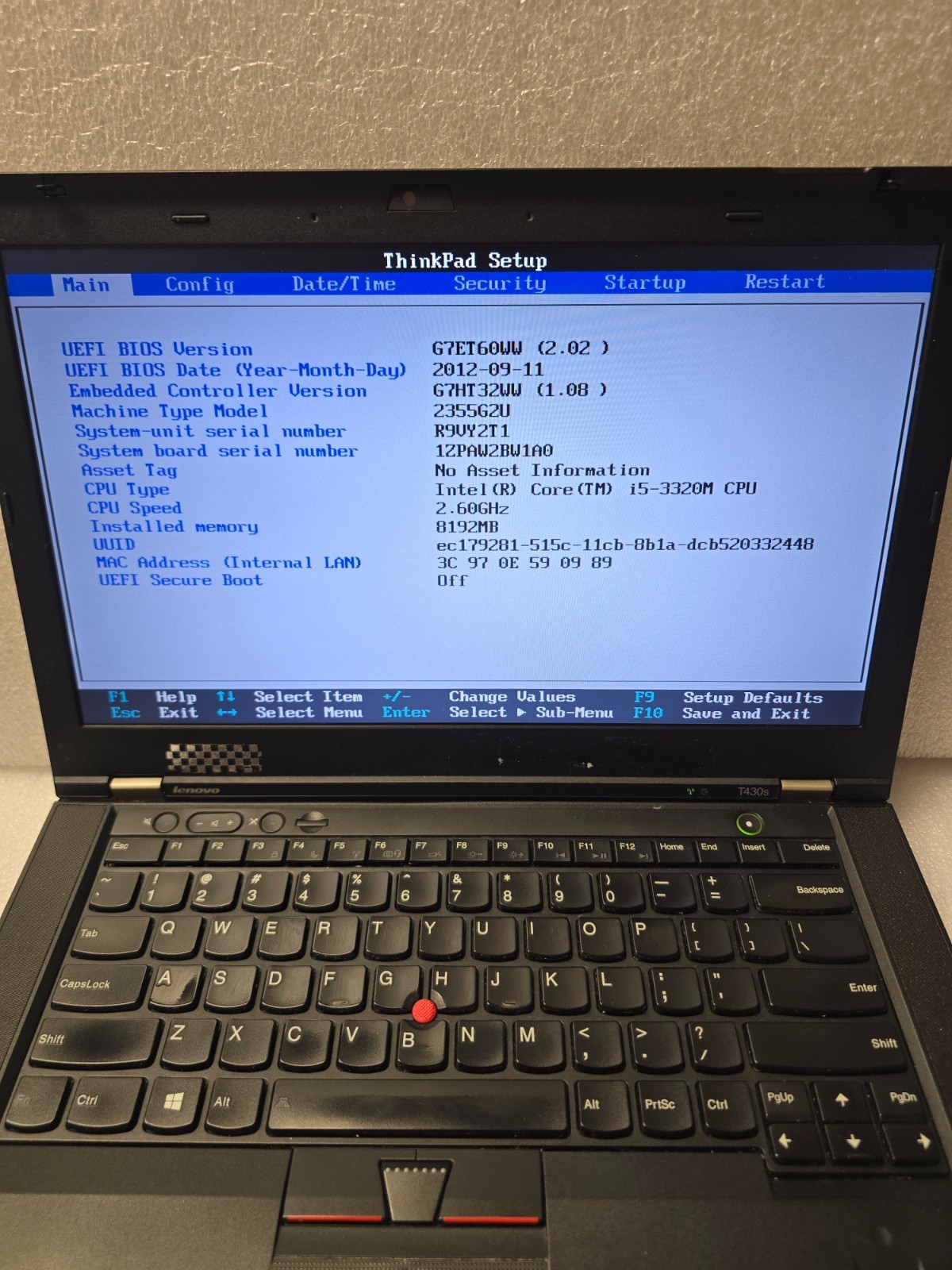 Lenovo ThinkPad T430s 14″ HD+ I5-3320M 120GB SSD 8GB W10P Webcam DVD