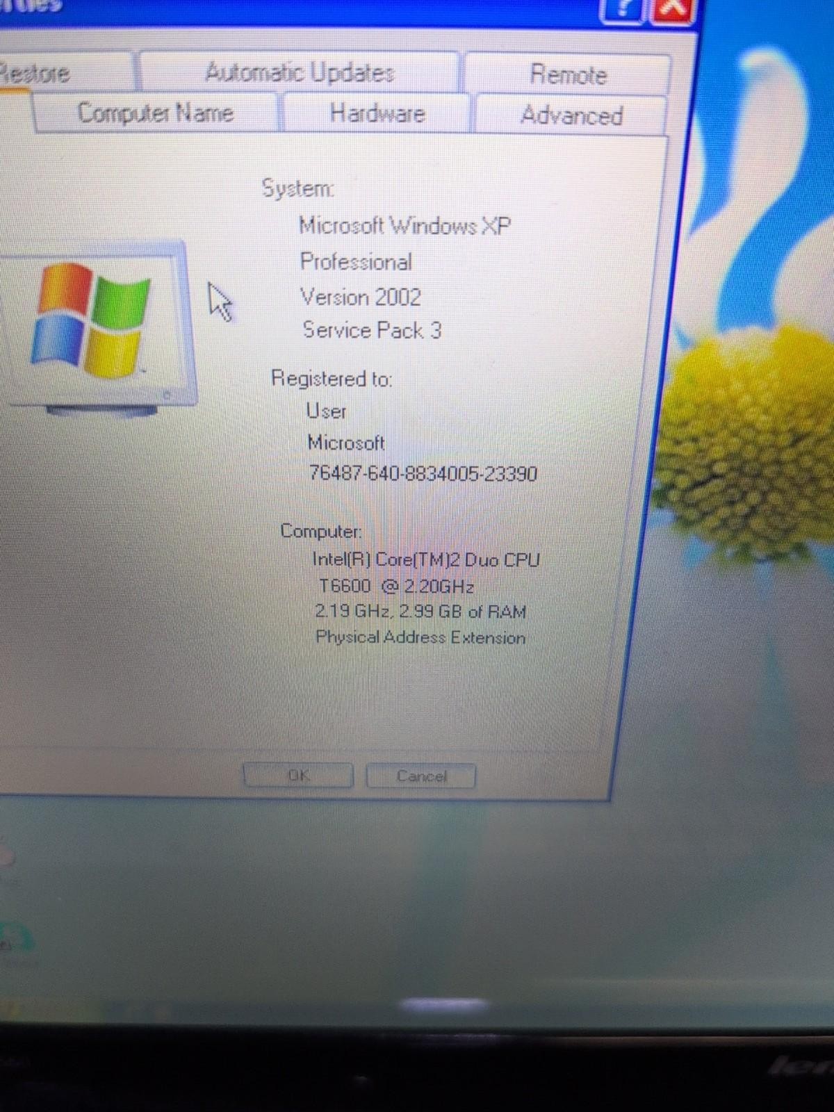 Lenovo IdeaPad Y550 15.6″ Laptop Core 2 Duo T6600 /3GB RAM/500GB HDD/WIN XP –