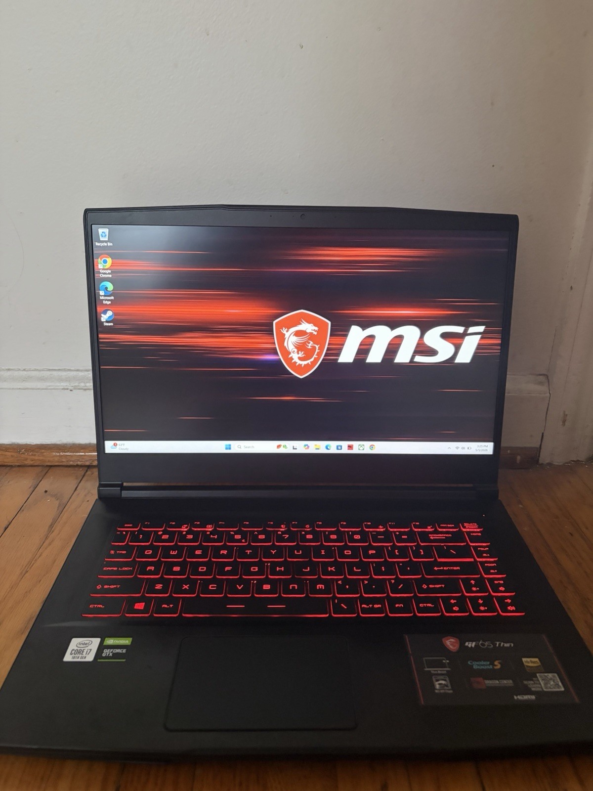 MSI GF65 Gaming Laptop Intel i7-10750H CPU 15.6″ 8 GB RAM