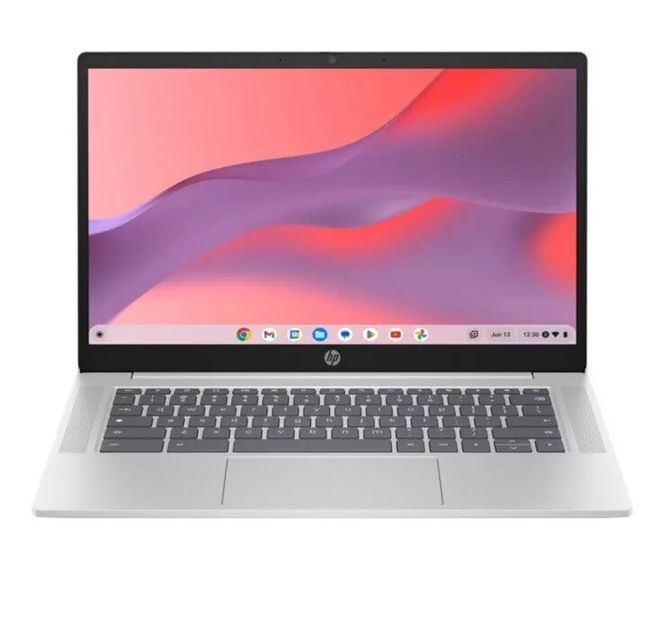 BRAND NEW HP 14” Touchscreen Chromebook – Intel Pentium N200 – Silver