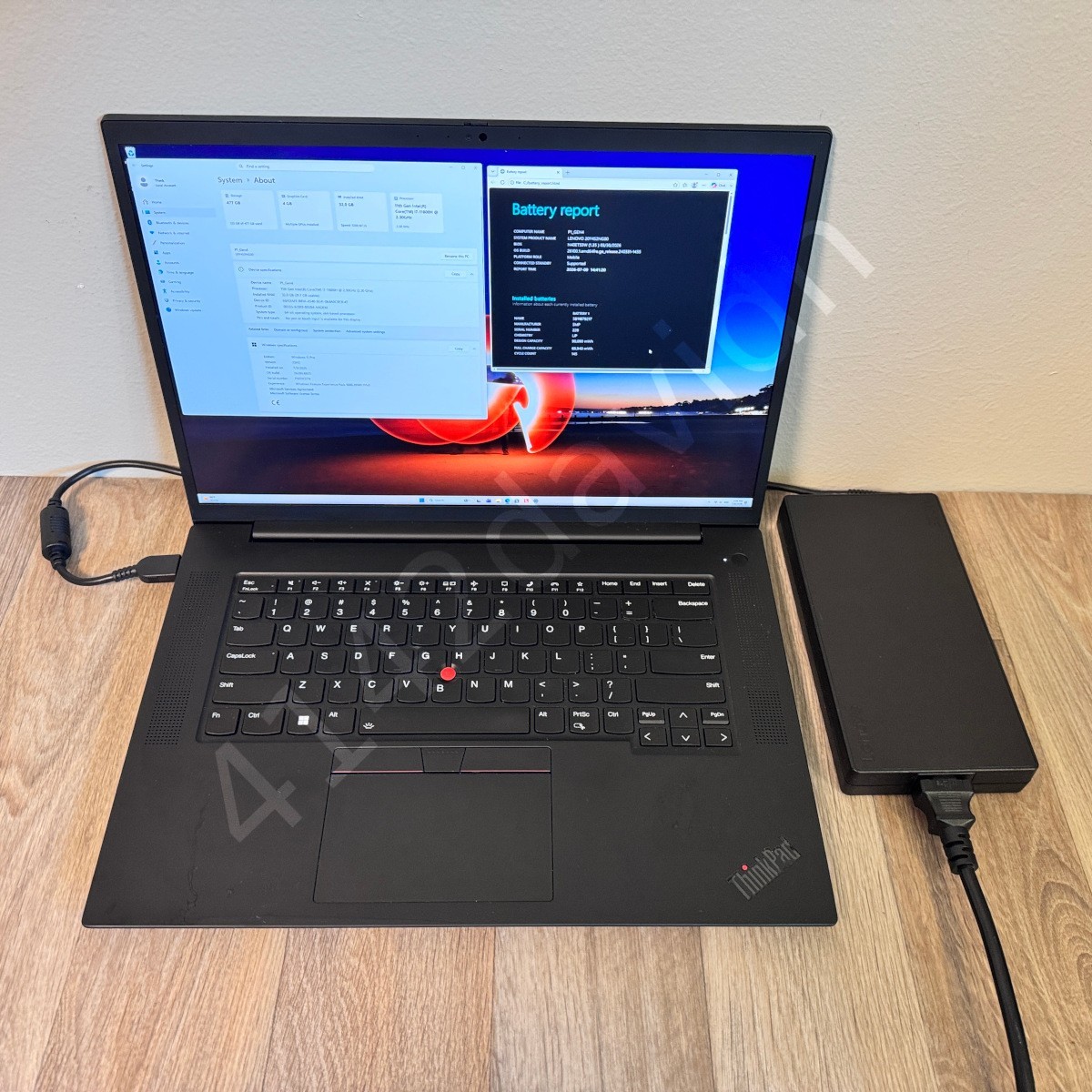 Lenovo ThinkPad P1 Gen 4 i7-11800H 16″ 2560×1600 16GB 512GB SSD NVIDIA T1200