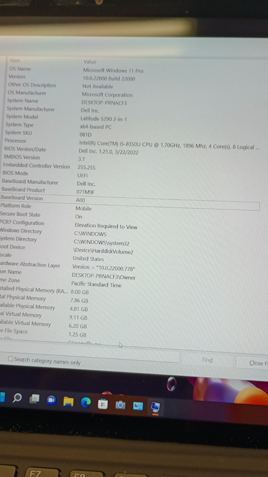 Latitude 5290(No charger!).i5 8th gen(4cores,8threads).8GB.256GB M.2.12.5″Touch.