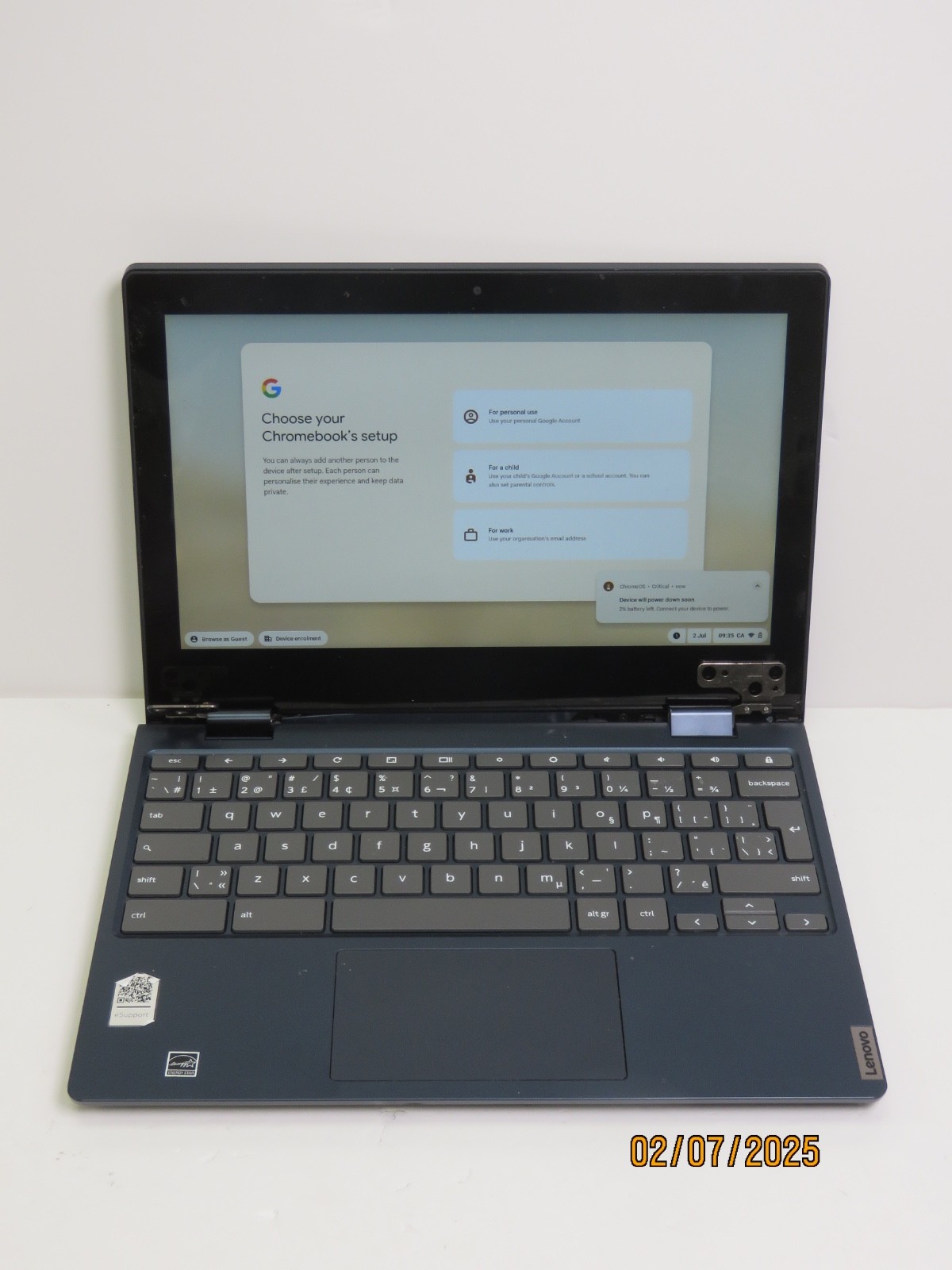 LENOVO CHROMEBOOK (82BB) INTEL CELERON N4000 4GB RAM 64GB 11.6″ [DA114]