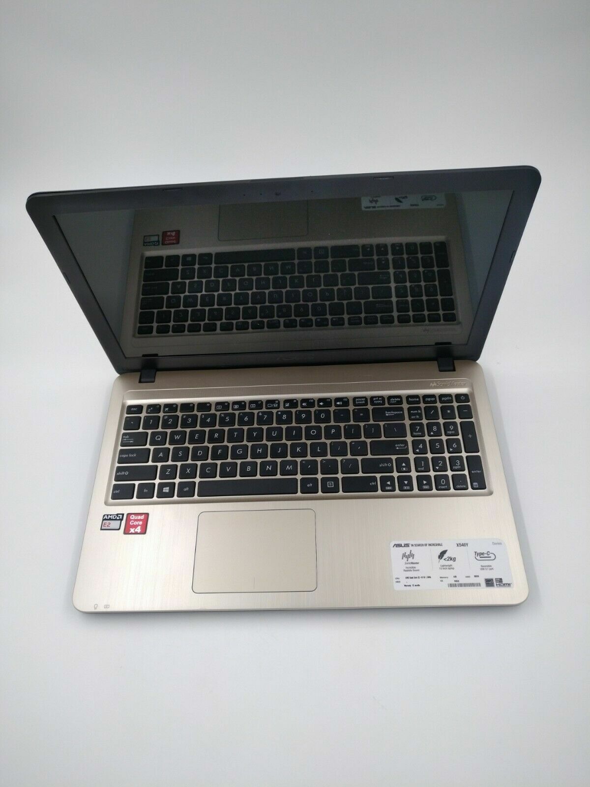 Asus X540L laptop, AMD, 4 gb ram, 500 gb HDD.