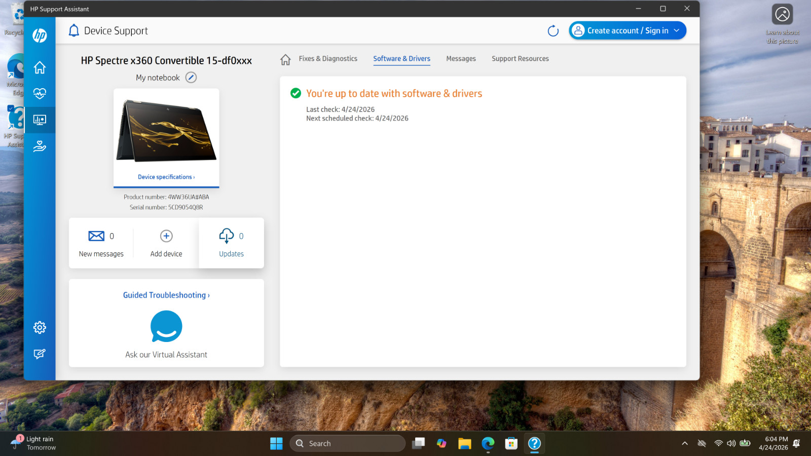 HP Spectre X360 15.6″ – 512GB SSD, i7 8th Gen. 16GB, 2-in-1 TOUCH + Charger, W11