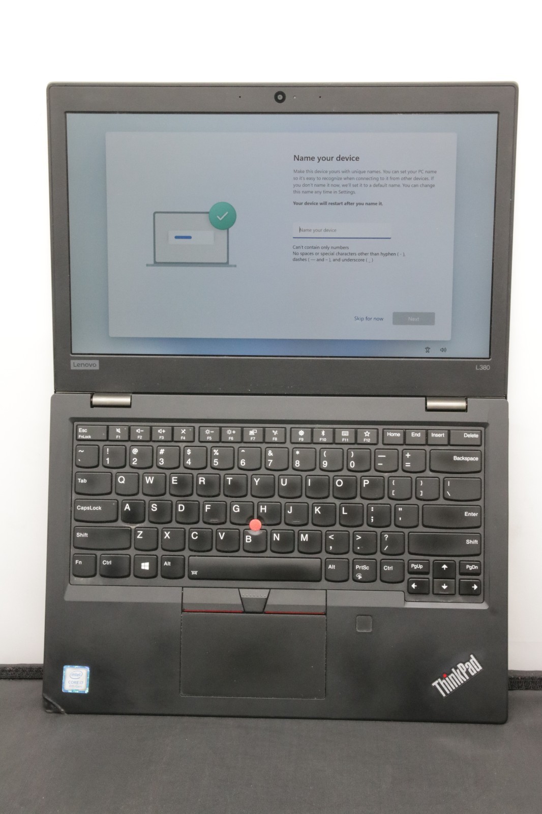 Lenovo ThinkPad L380 – i7-8550U – 16GB, 512GB, Windows 11 +Adapter *missing Pen