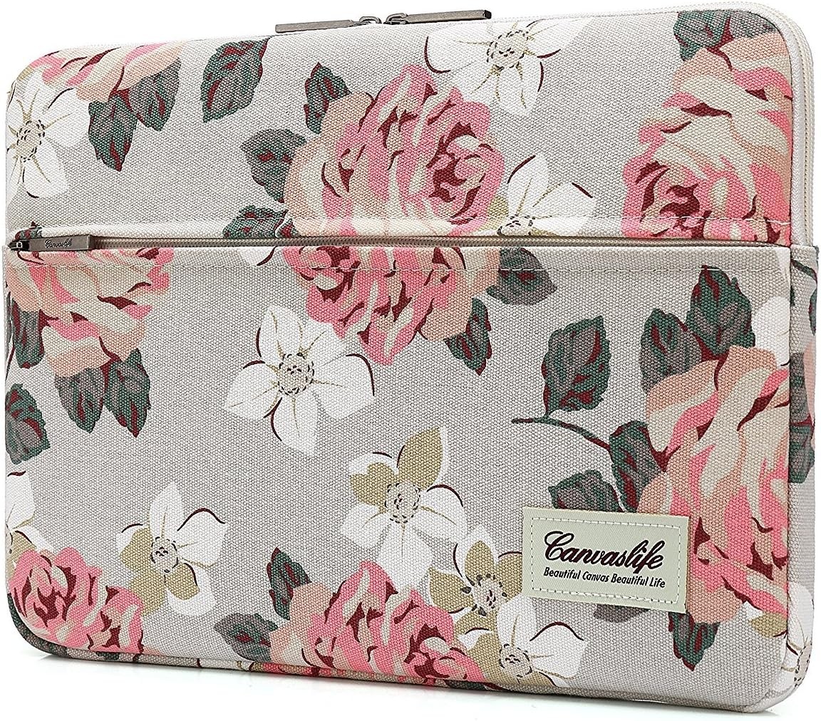 Pink Rose Pattern Laptop Sleeve 14 inch 14.0 inch Laptop Case Bag