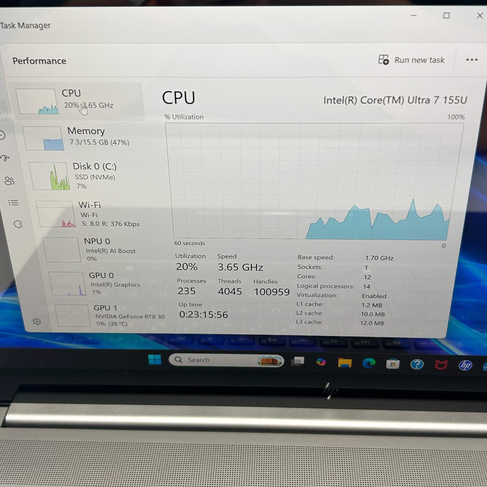 HP Envy 17″ Intel Ultra 7 155U 1TB 16GB RAM RTX 3050 17-CW1087NR – New Open Box