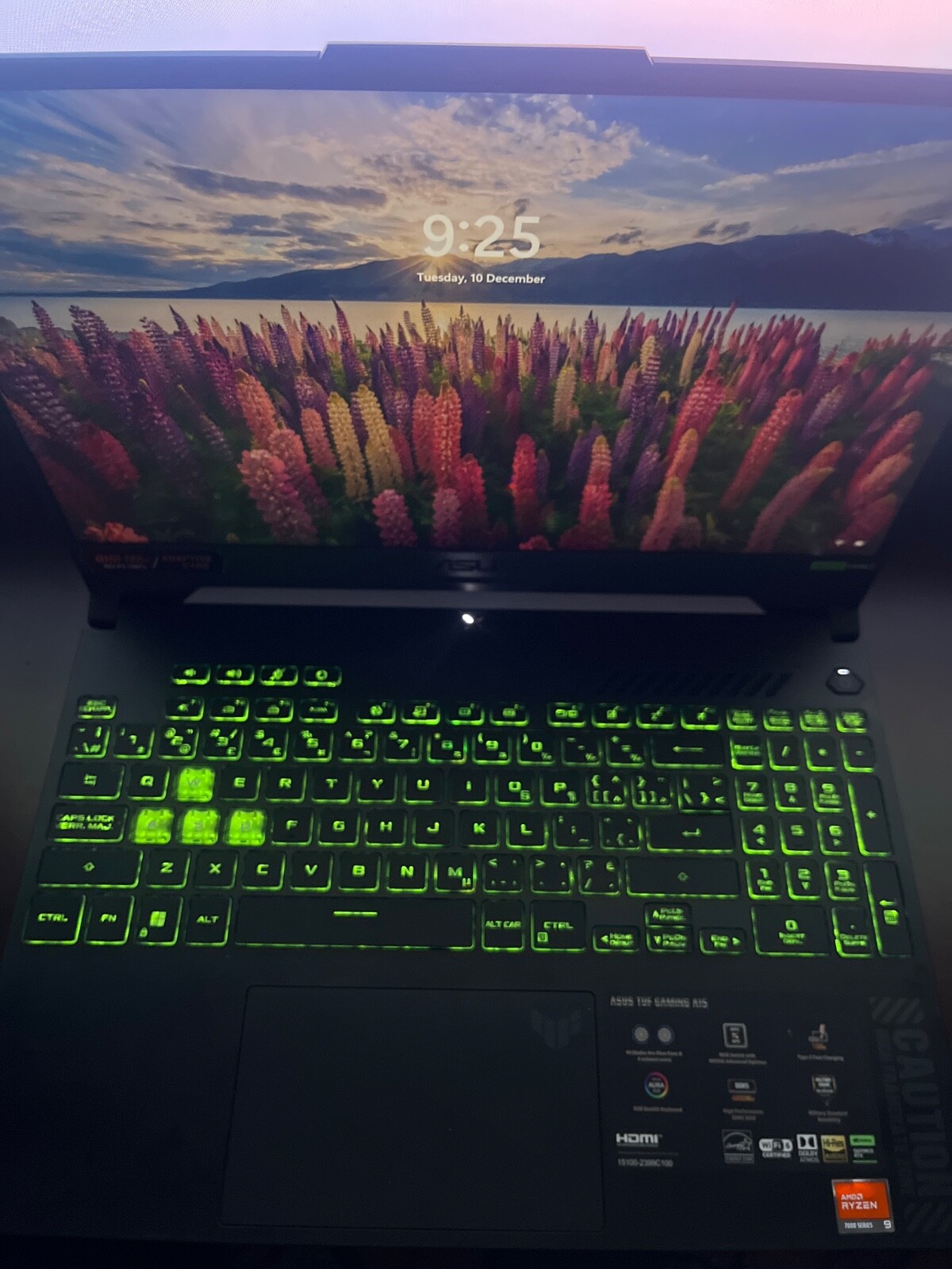 Asus tuf a15 4070 ryzen 9 7940HS, DDR5 4800MHZ