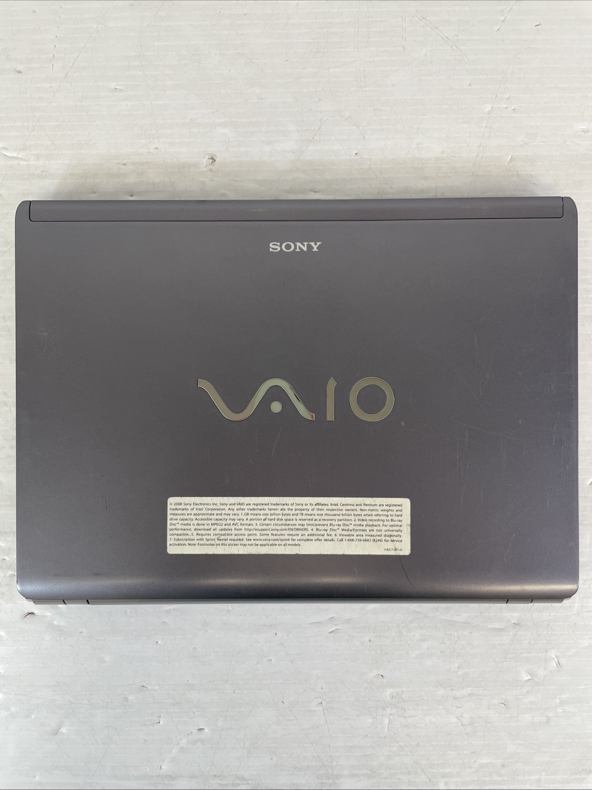 Sony VAIO VGN-SR290 Intel C2D P8400 2.26GHz 4GB RAM 100GB HDD Radeon Win10