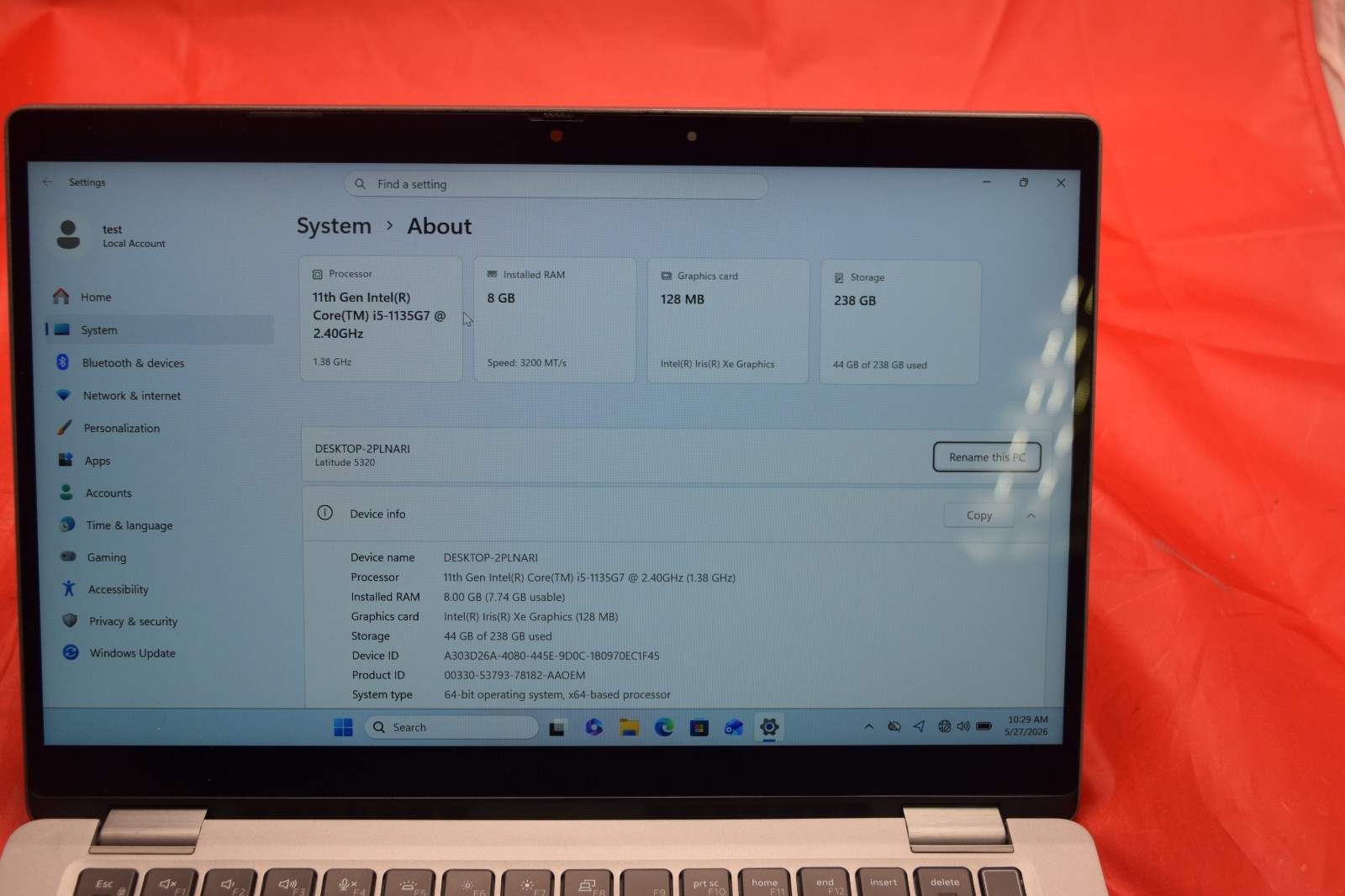 Dell Latitude 5320 Used 13.2″ i5-1135G7, 256GB NVMe, 8GB RAM, Touchscreen