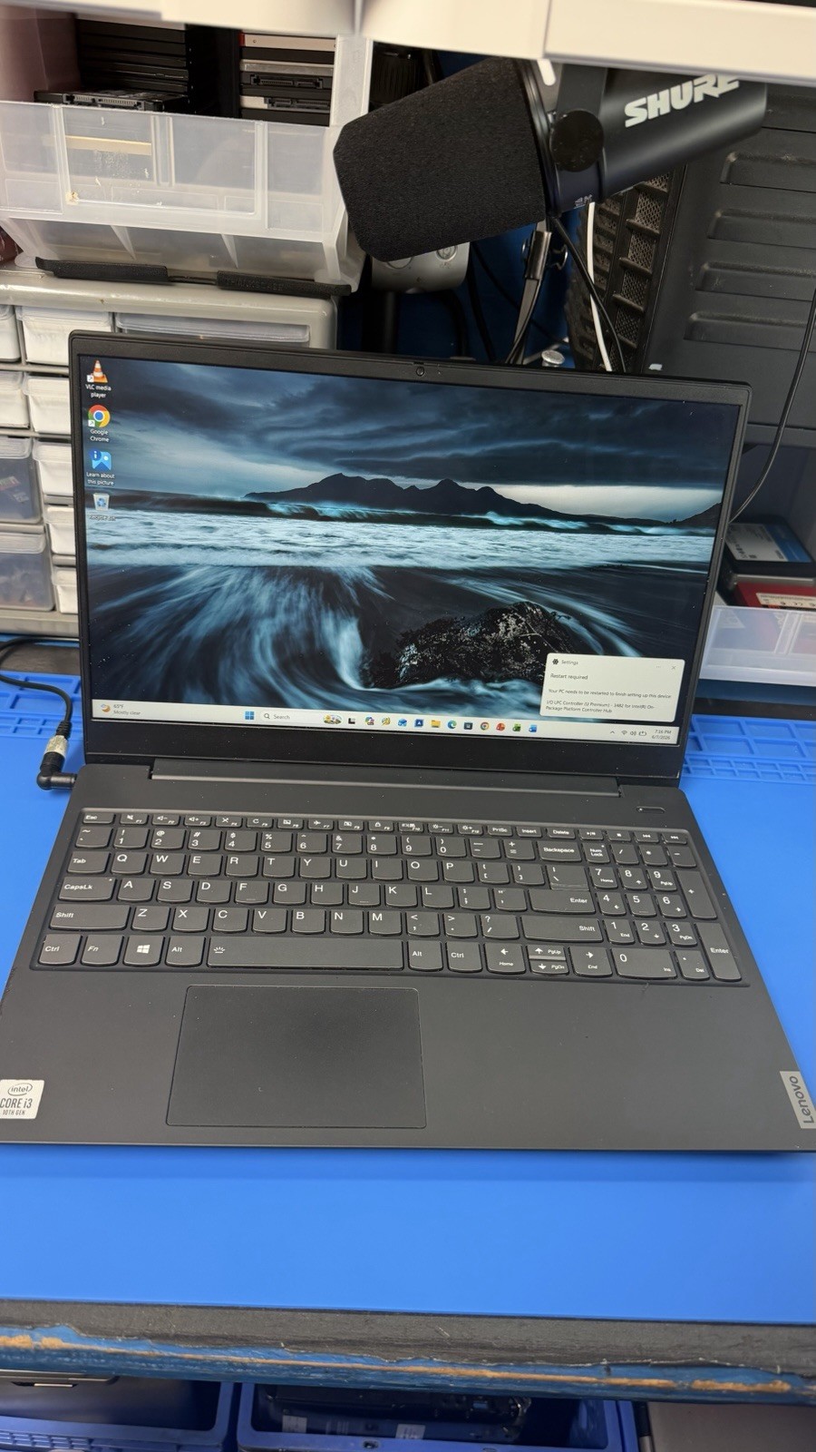 Lenovo 15.6” Laptop i3-1005G1 12GB RAM 512GB SSD Win 11 Pro Bad Battery