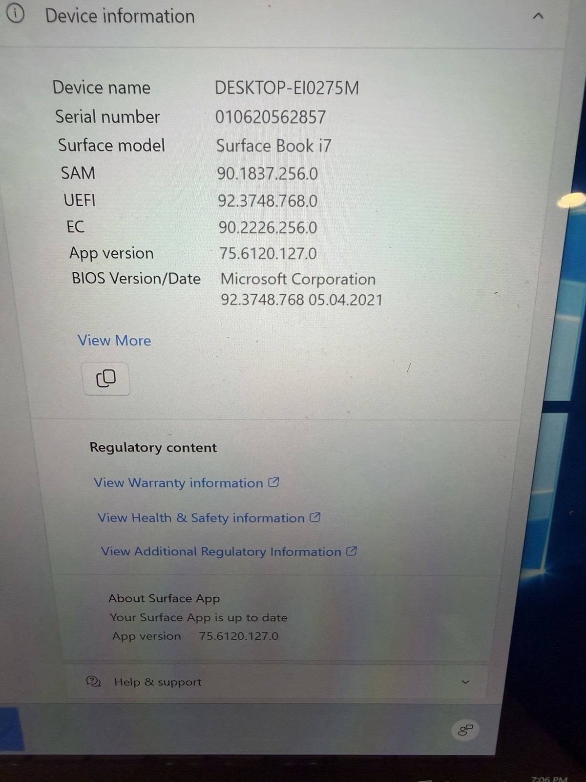 Microsoft Surface Book i7 13.5″ i7-6600U 16GB 477GB SSD Win10 Touch Silver