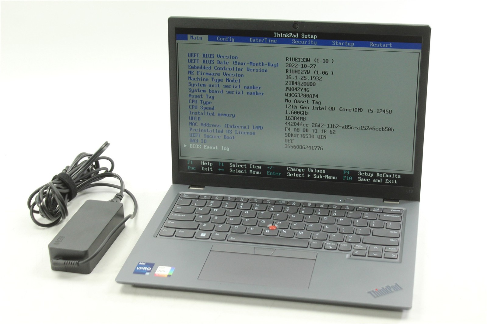 Lenovo ThinkPad L13 Gen 3 13.3″ i5-1245U 1.6GHz 256GB SSD 16GB RAM W11P