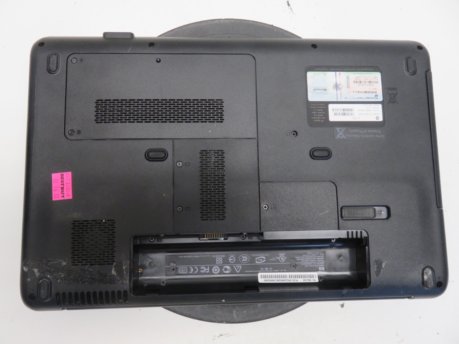 HP G60-535DX Laptop Intel Pentium Dual-Core T4300 2.1GHz 3 GB NO HDD No Batt
