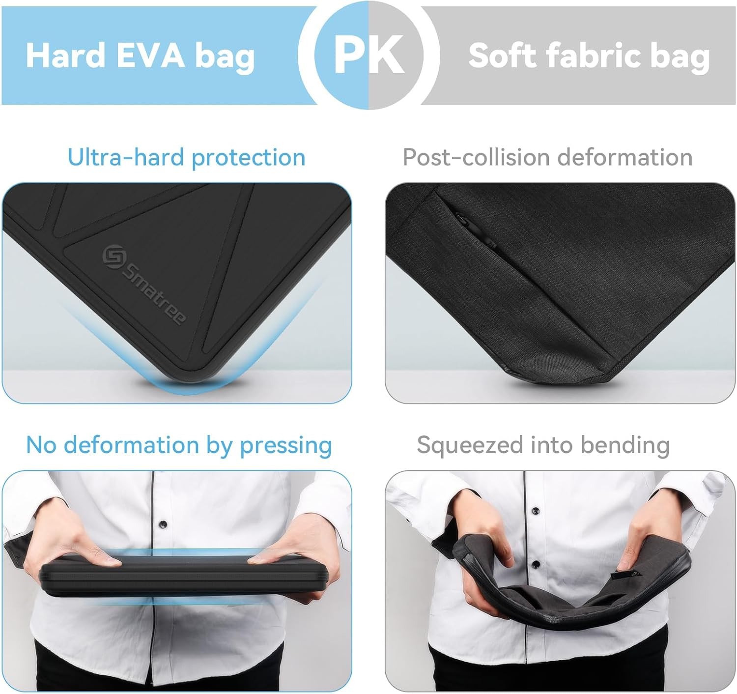 Waterproof EVA Sleeve Case for 15 inch Lenovo IdeaPad Slim 3i Laptop, Hard Prote