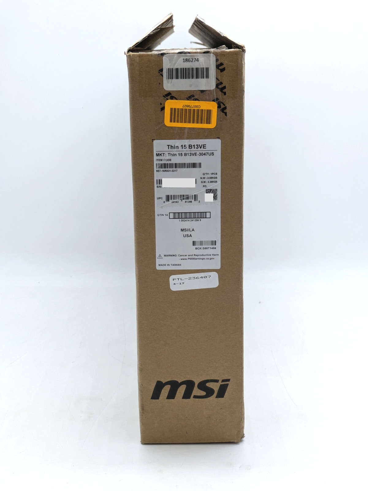 MSI Thin 15 B13VE 15.6″ i7-13620H 16GB DDR4 1TB SSD RTX 4050 Windows 11 Home