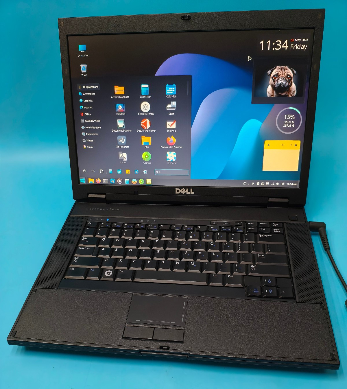 Dell Latitude E5500 15″ 128GB SSD Core 2 Duo P8800 2.66Ghz 4GB BAD BATTERY #5