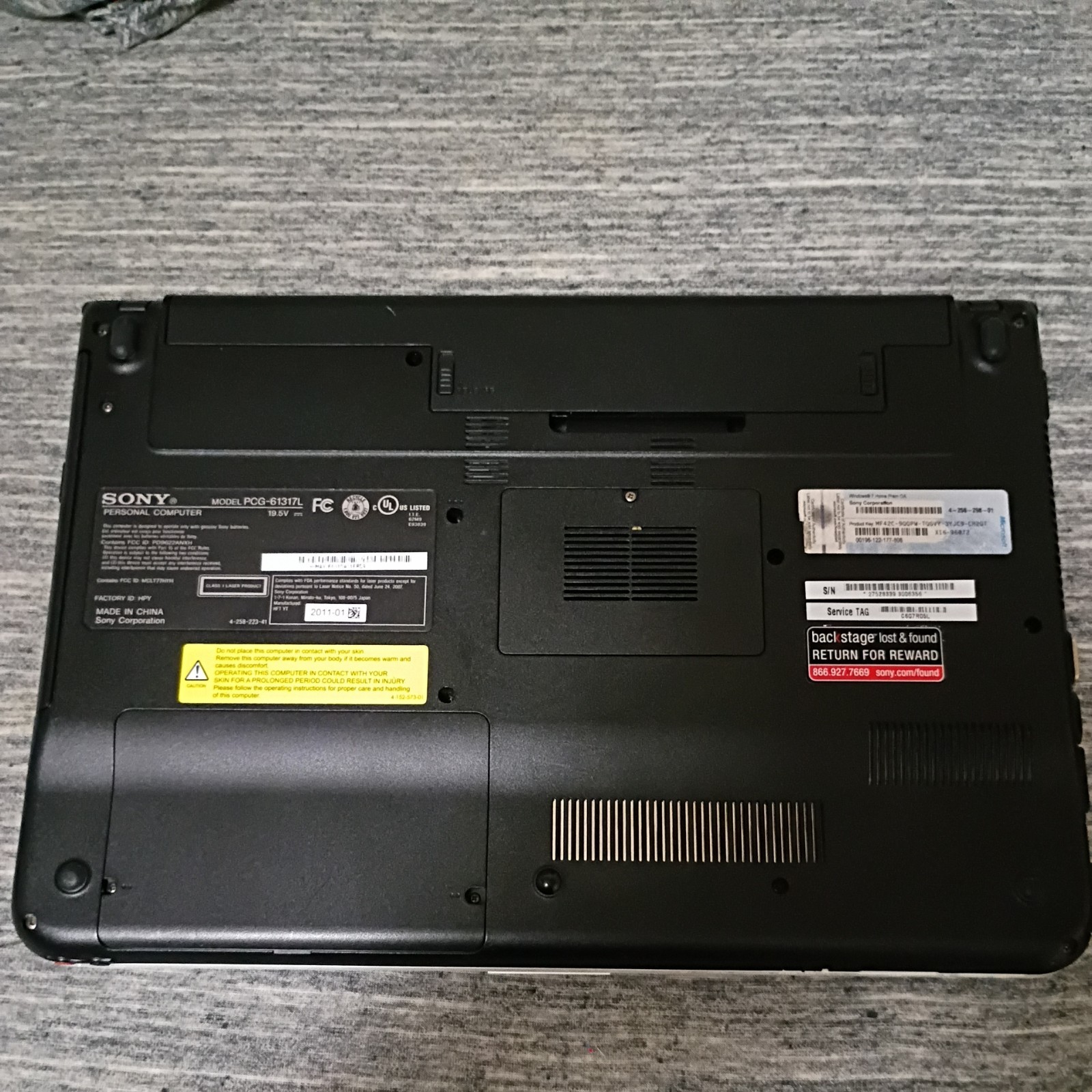 SONY VAIO PCG-61317L Vintage 14” Laptop Good Battery Windows 7 Intel core 13