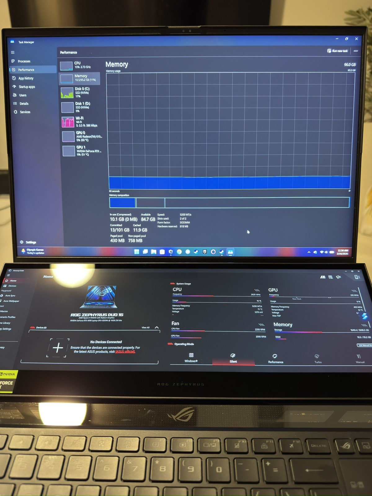 ASUS ROG Zephyrus Duo 16 (2023) 16” 2TB SSD, 96GB RAM, 4090. READ DESCRIPTION