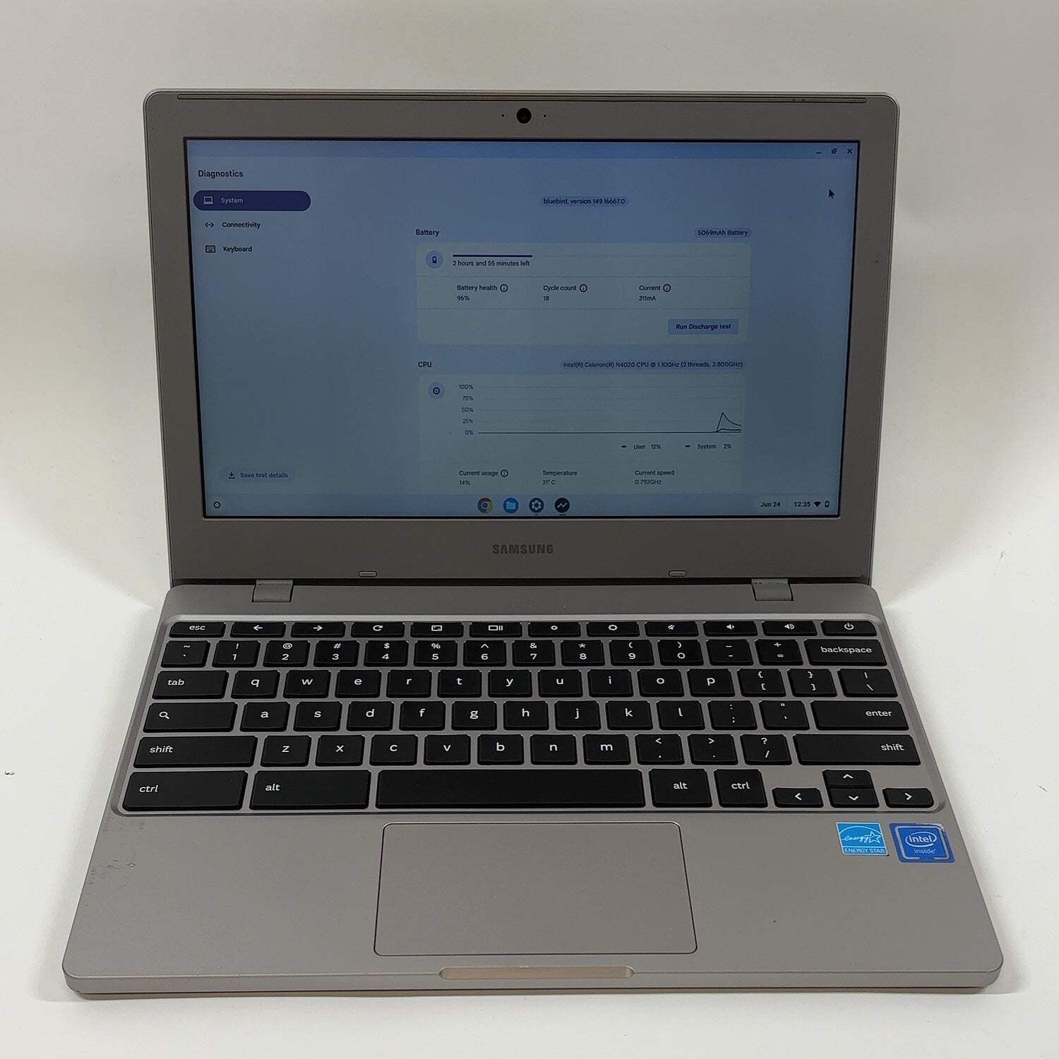 Samsung Galaxy Chromebook 4 XE310XBA-KA2US 11.6″ Celeron N4020 1.1GHz 4GB RAM 64