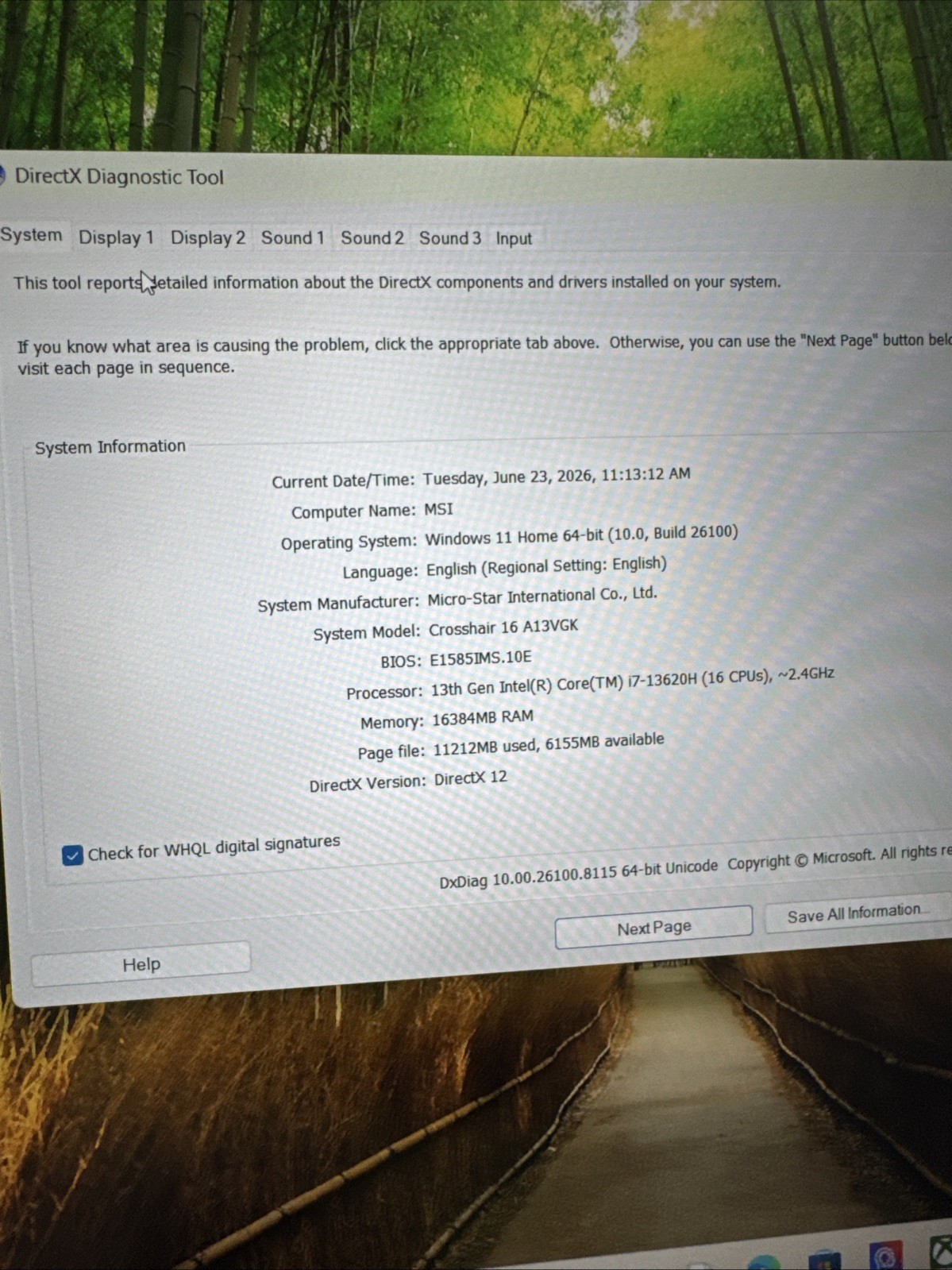 MSI Crosshair 16 Gaming Laptop i7-13620H RTX 4070 16GB RAM 1TB SSD 144Hz WIN11