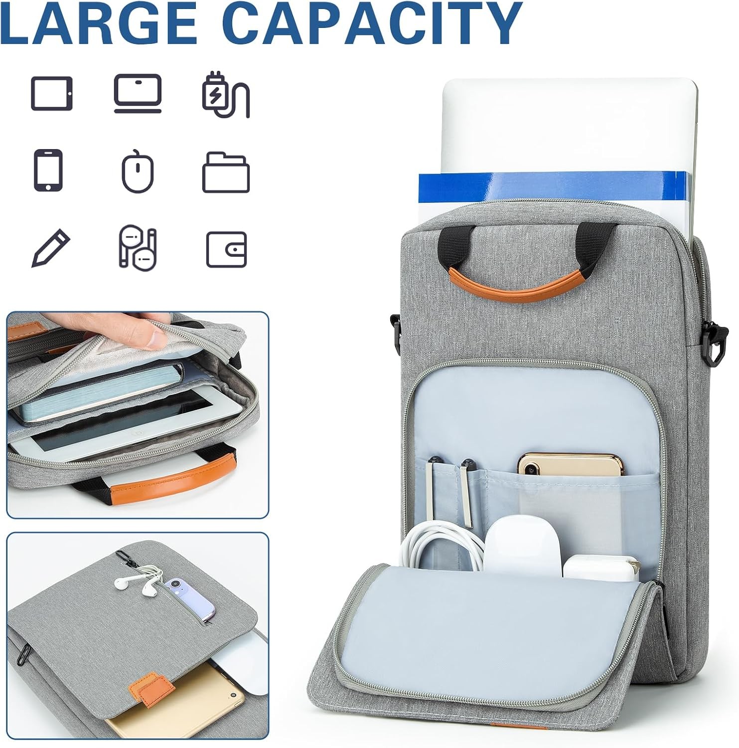 Laptop Sleeve Bag for 13-13.3 Inch MacBook Air/Pro 13 Inch iPad Pro/Air 12.9 Inc