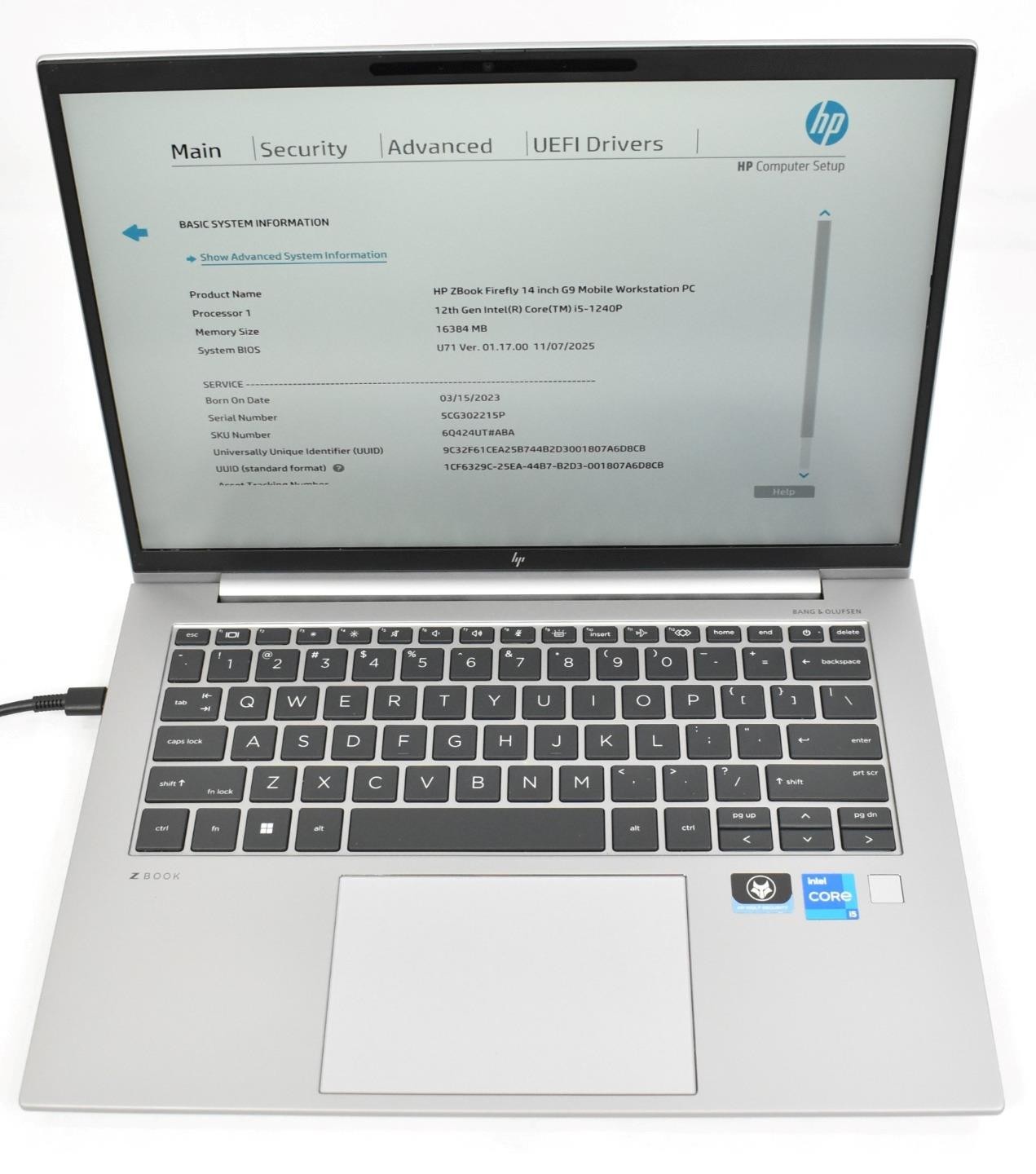 HP Z Book Firefly 14 G9 Laptop i5-1240P 16GB 256GB SSD 14″ No OS *See Details*