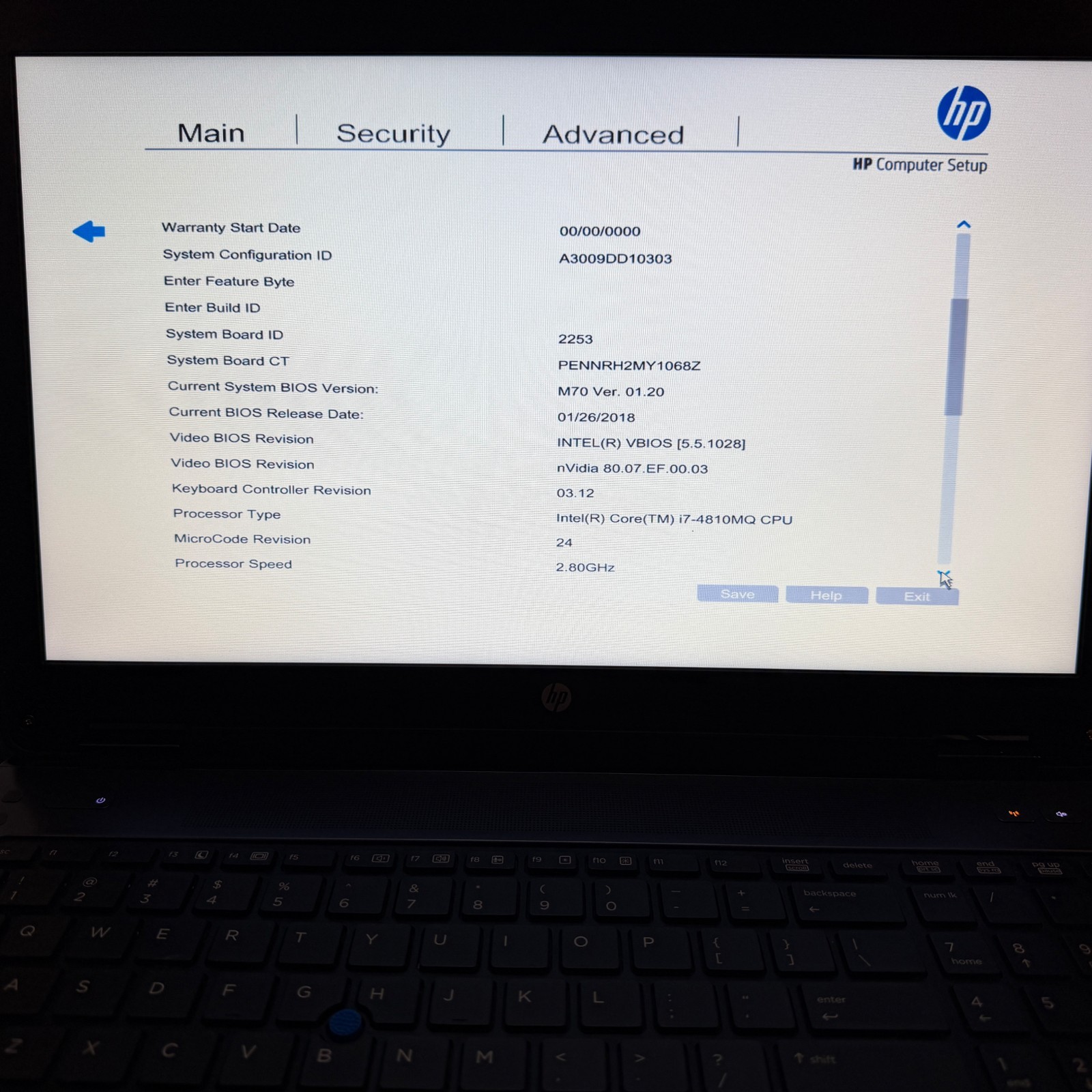 HP Zbook 15 G2 Intel Core i7-4810MQ 2.80GHz NO HDD NO RAM NO AC – Tested to BIOS