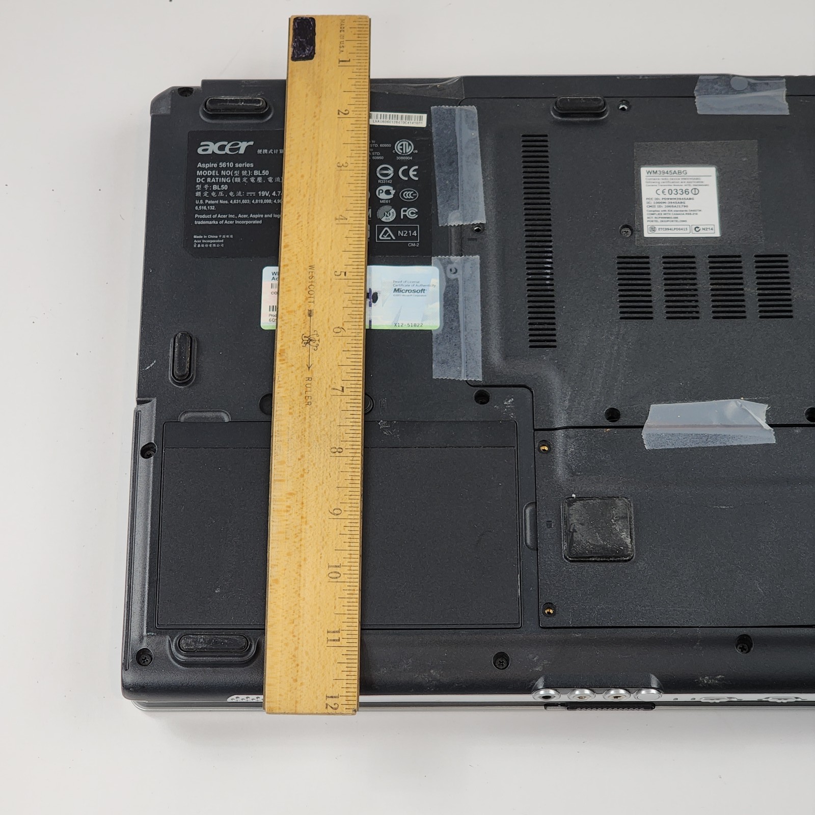 Acer Aspire 5610-4688 Laptop FOR PARTS ONLY 1.6GHz 1.5GB RAM 120GB HDD Win XP