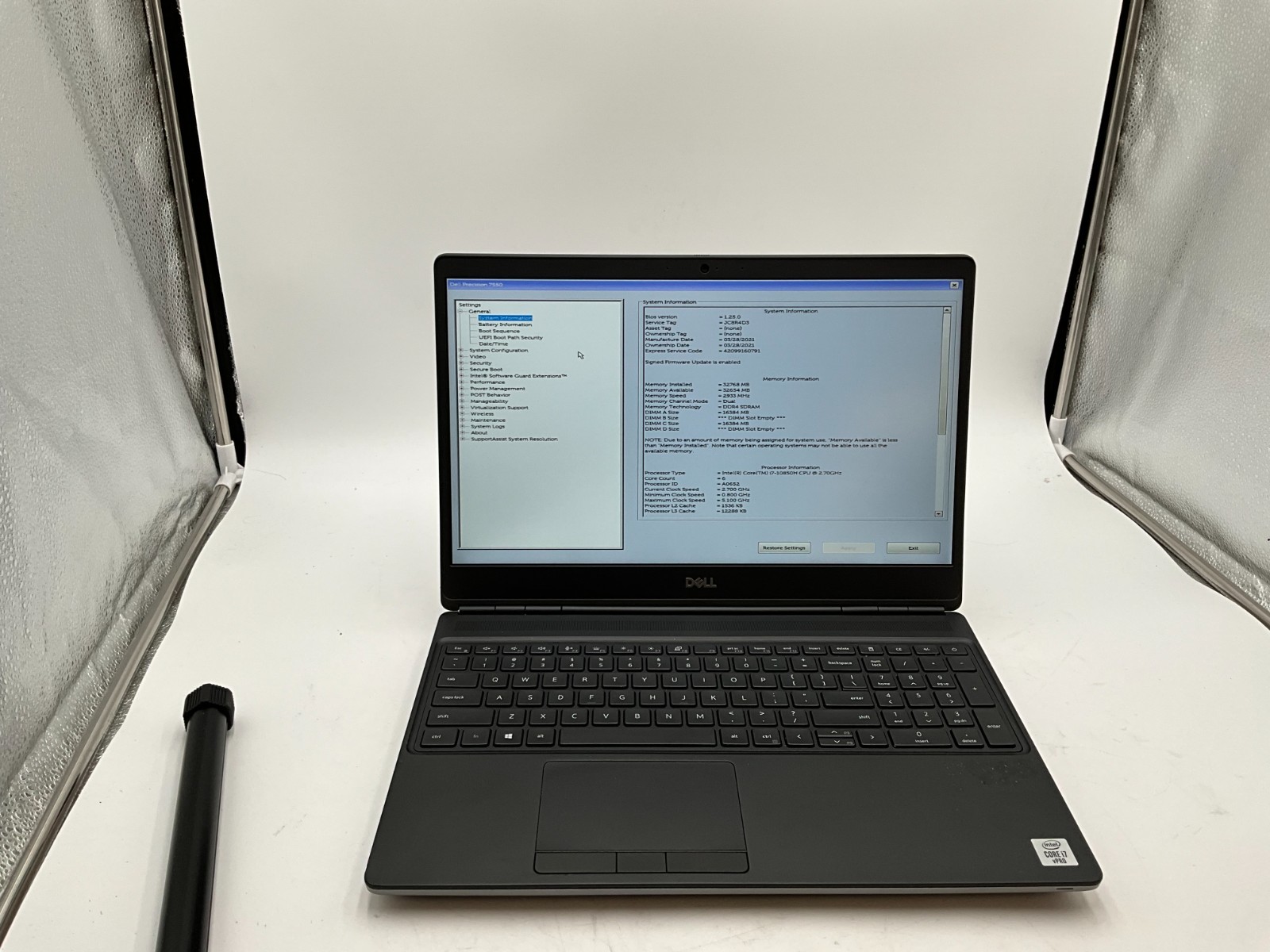 DELL Precision 7550 i7-10850H 2.70gh 32gb 1tb T2000 15.6″ LAPTOP JC8R4D3 *read