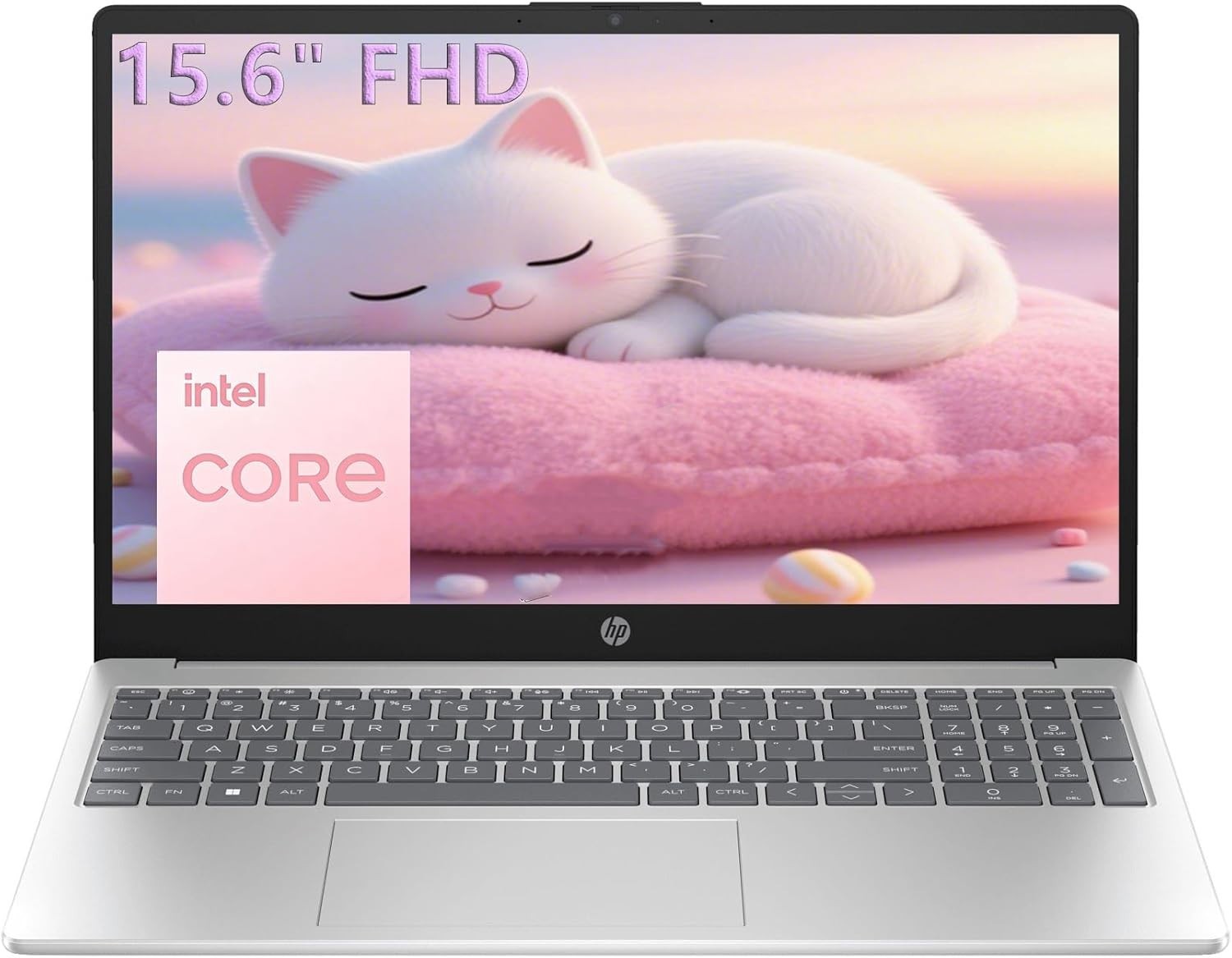 HP 15.6″ FHD Laptop 2026 Edition with Copilot AI, 8GB RAM, 256GB SSD, Intel Proc