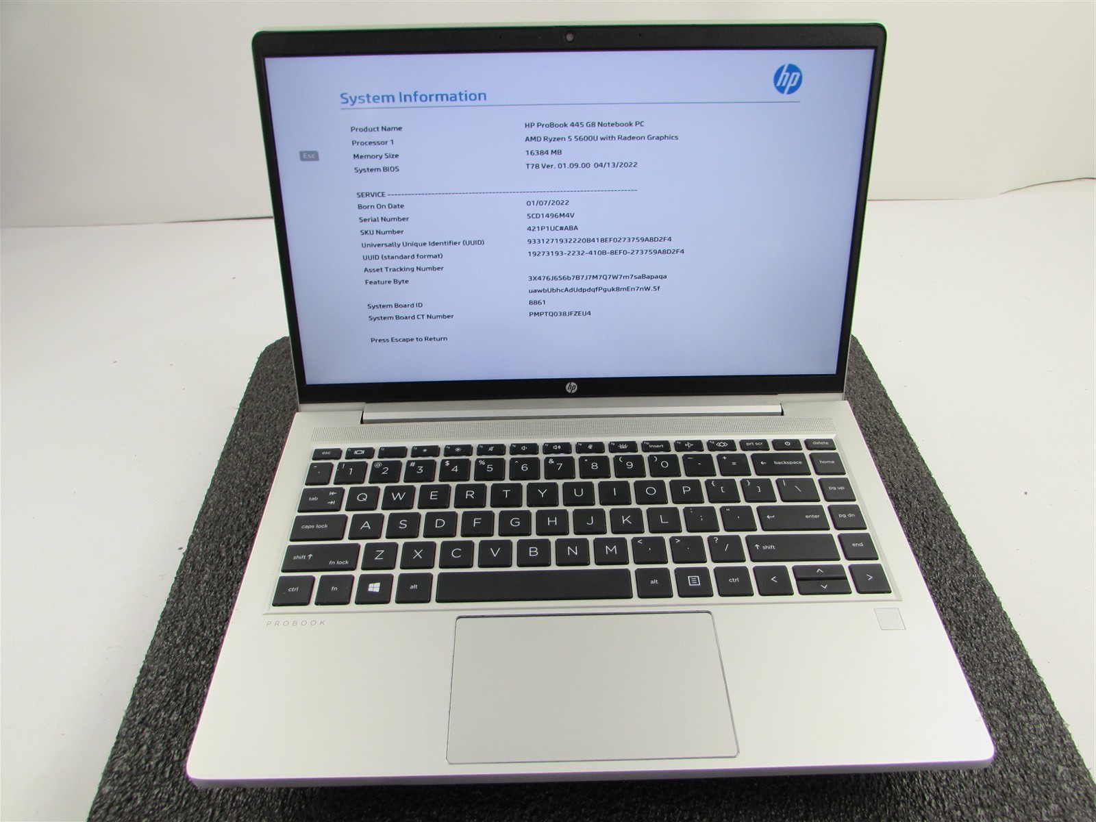 HP PROBOOK 445 (G8) FHD AMD RYZEN 5 5600U 512GB SSD 16GB RAM AMD GPU WIN 11 PRO