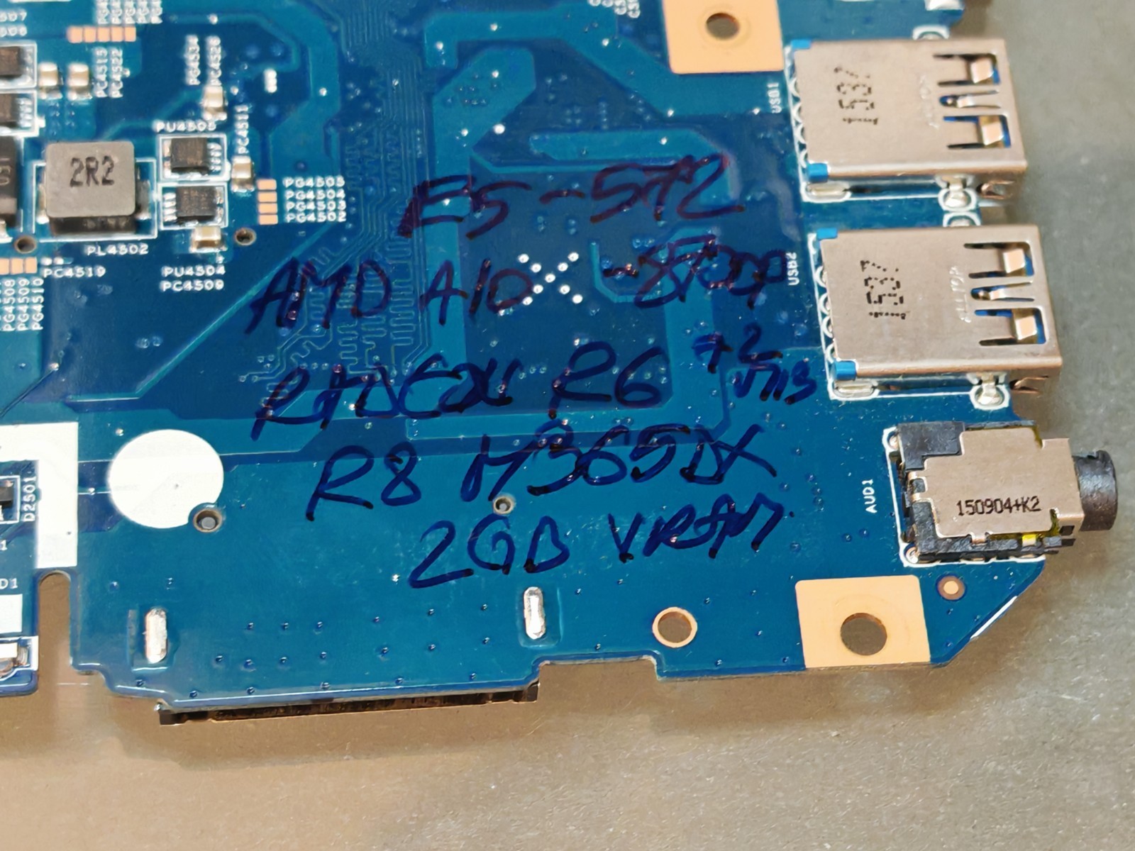 ACER E5-752 E5-722 MOTHERBOARD AMD A10-8700P R8 M365DX 2GB 448.04Y02.0031 #