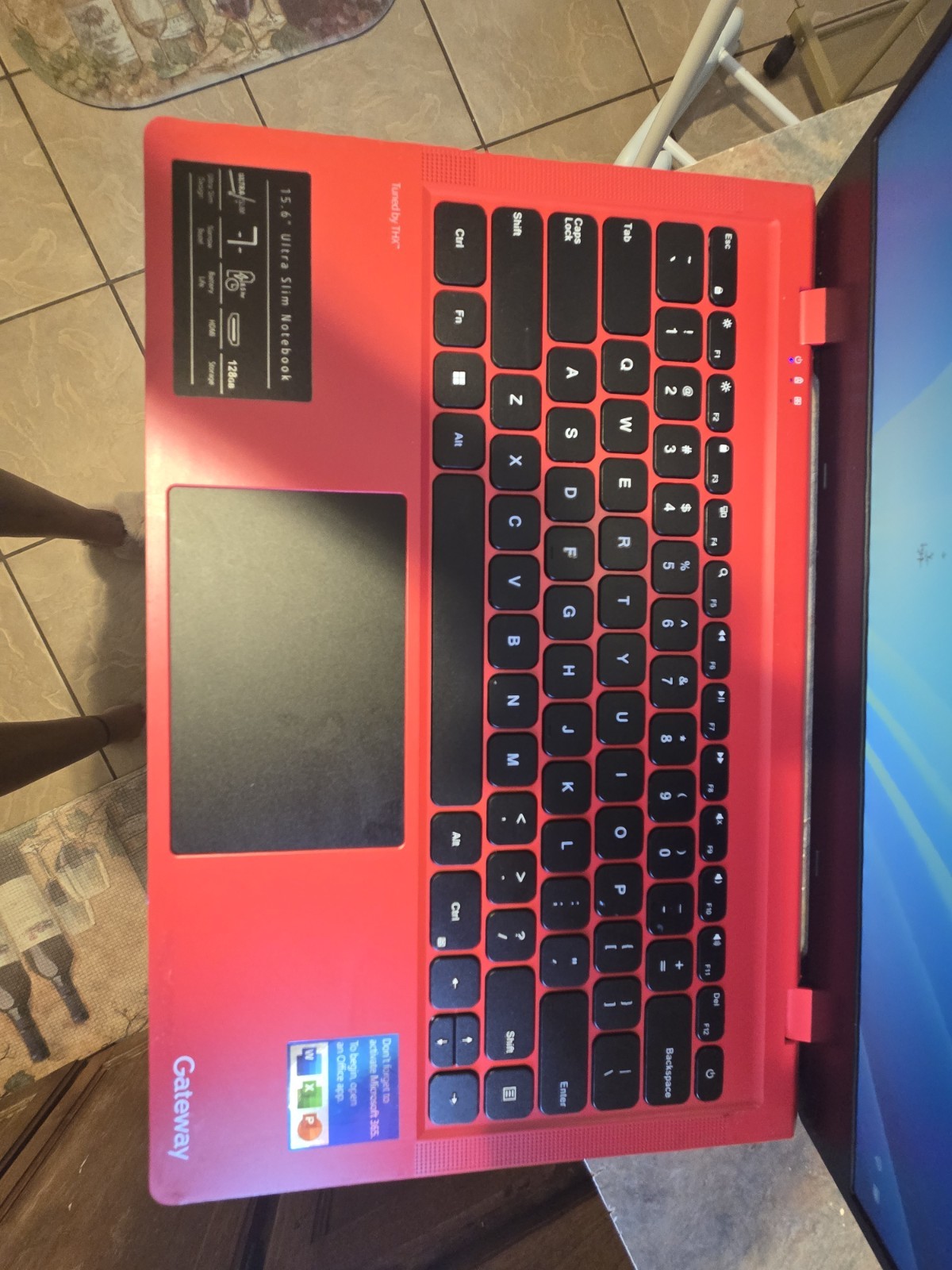 Gateway 15.6″ Ultra Slim Notebook Red 128GB SSD HDMI Laptop